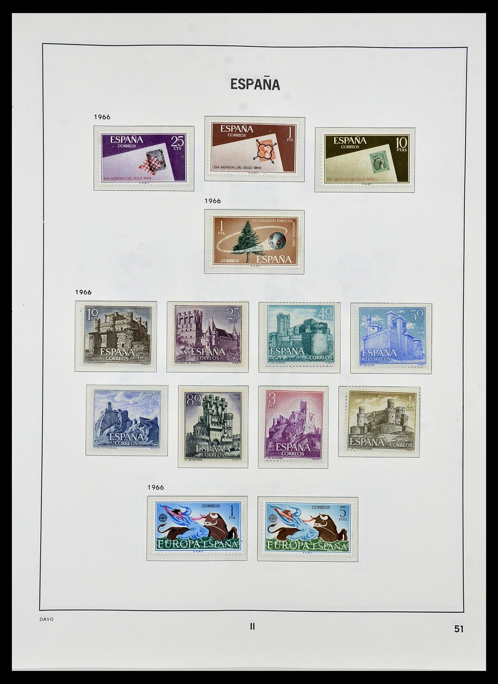 34440 128 - Postzegelverzameling 34440 Spanje 1850-1969.