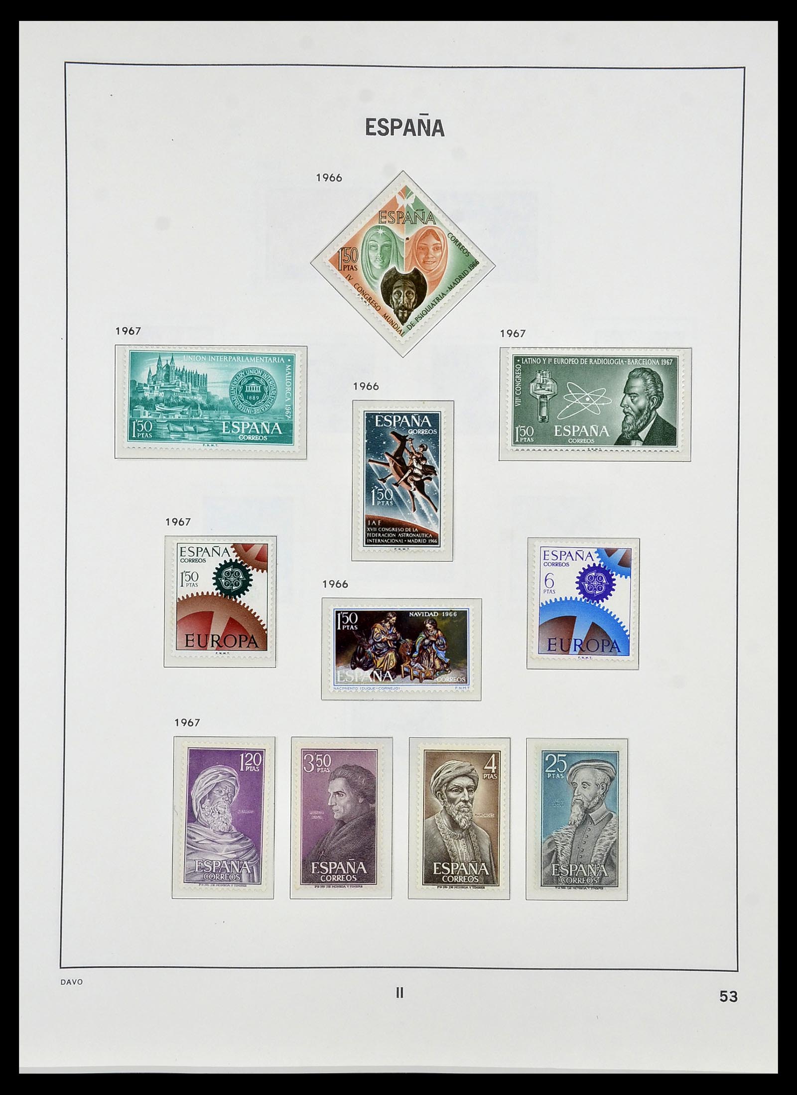 34440 130 - Postzegelverzameling 34440 Spanje 1850-1969.
