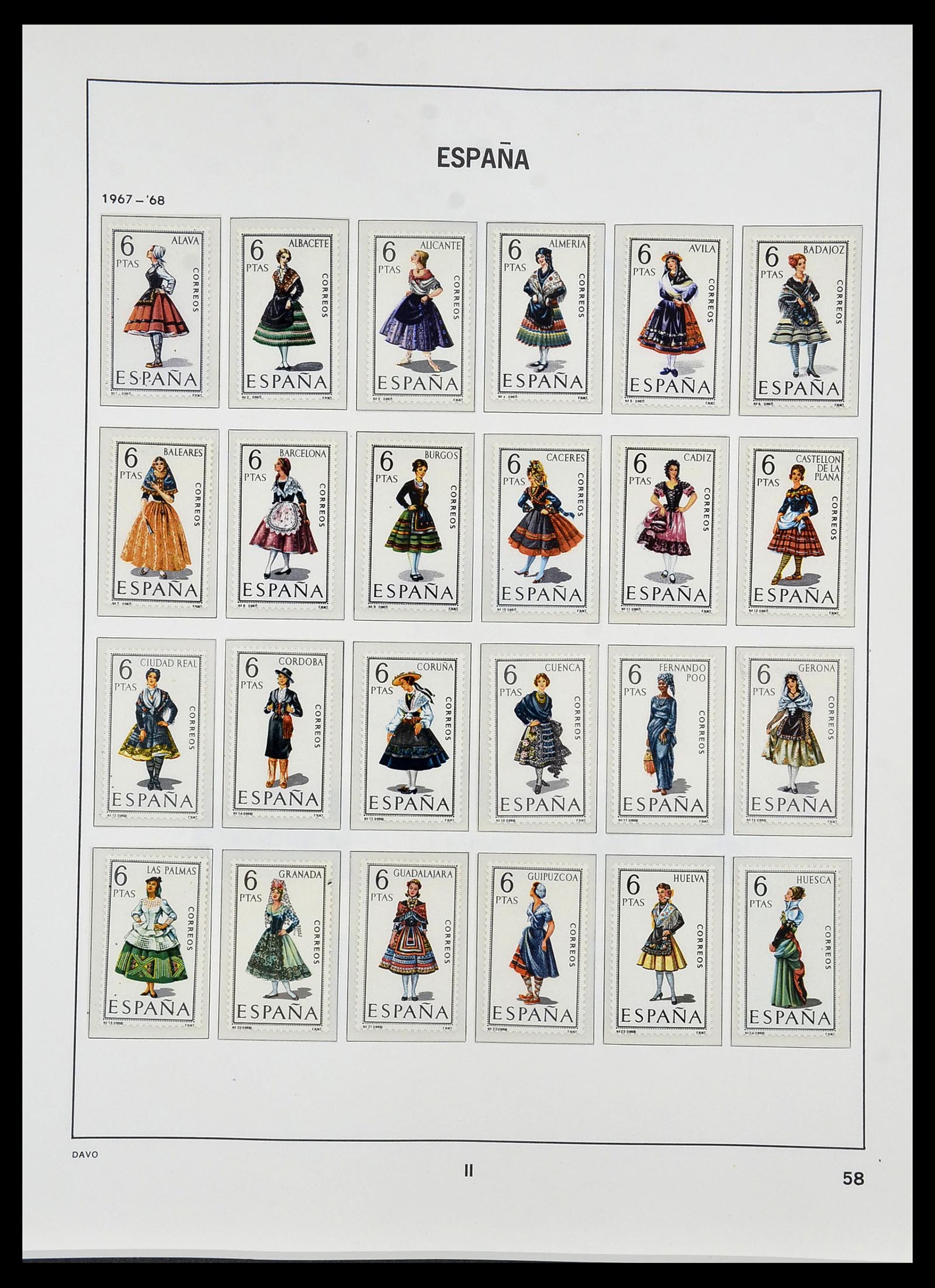 34440 135 - Postzegelverzameling 34440 Spanje 1850-1969.