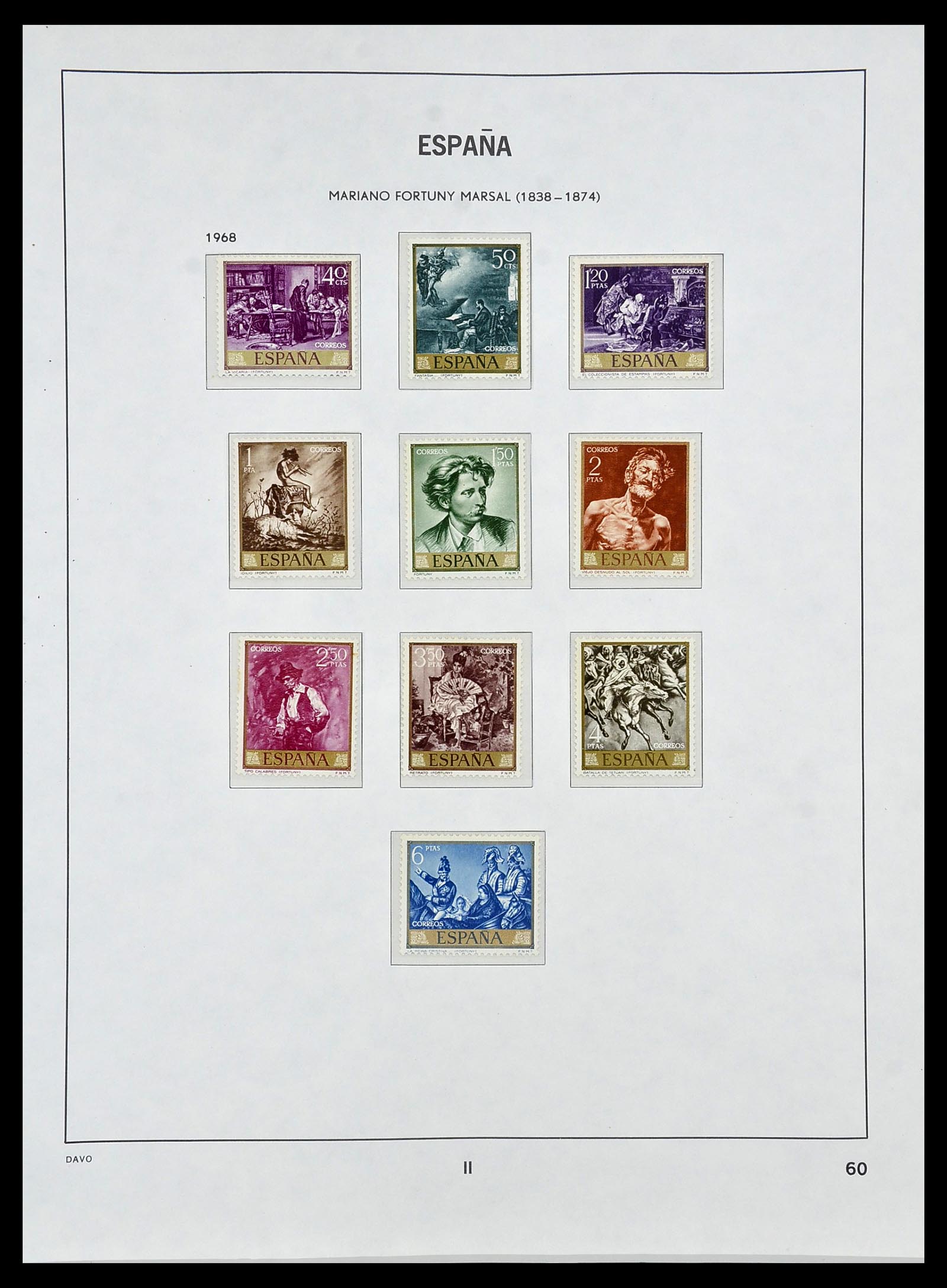 34440 137 - Postzegelverzameling 34440 Spanje 1850-1969.