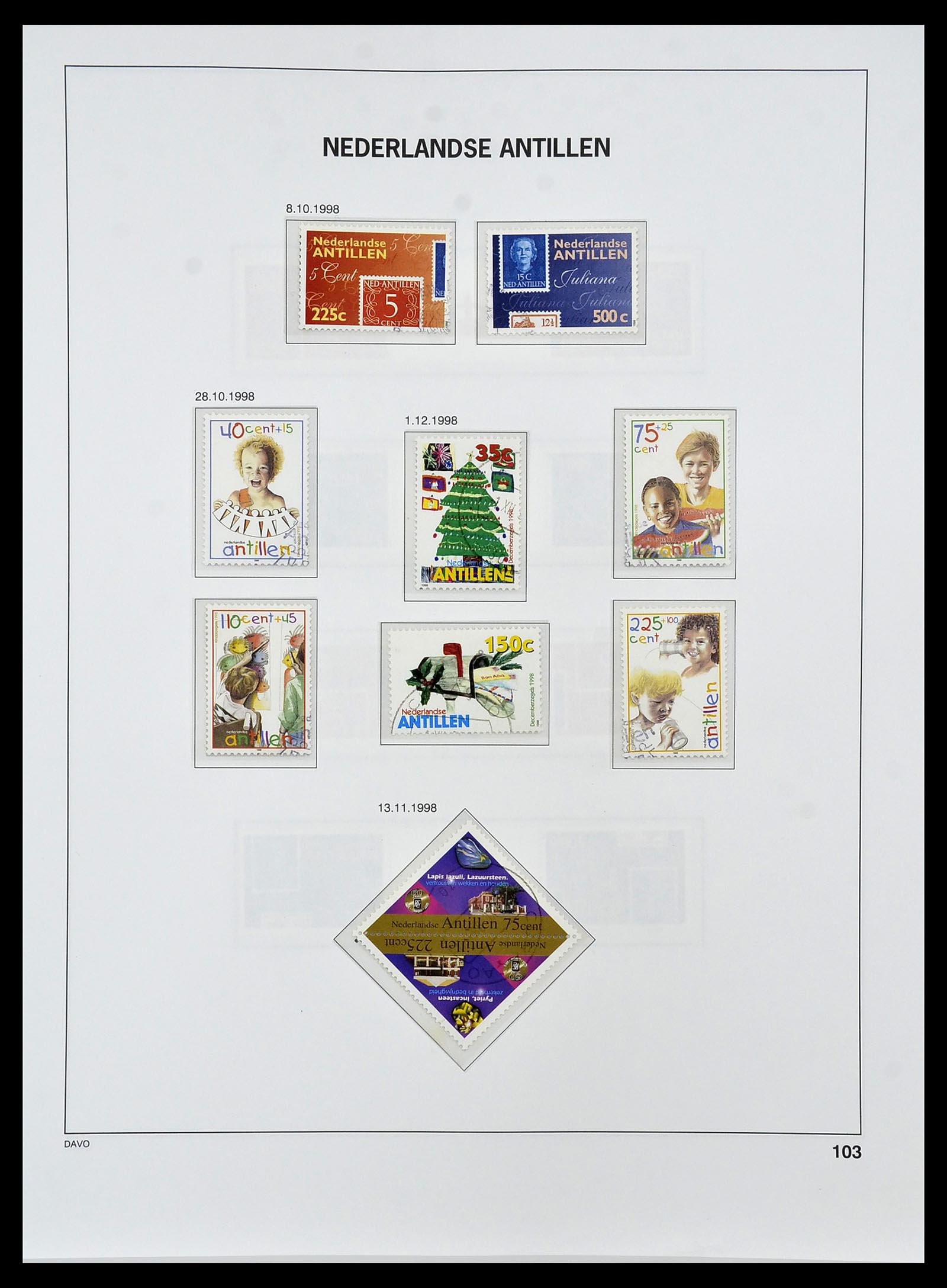 34455 124 - Postzegelverzameling 34455 Curaçao/Antillen 1873-1999.