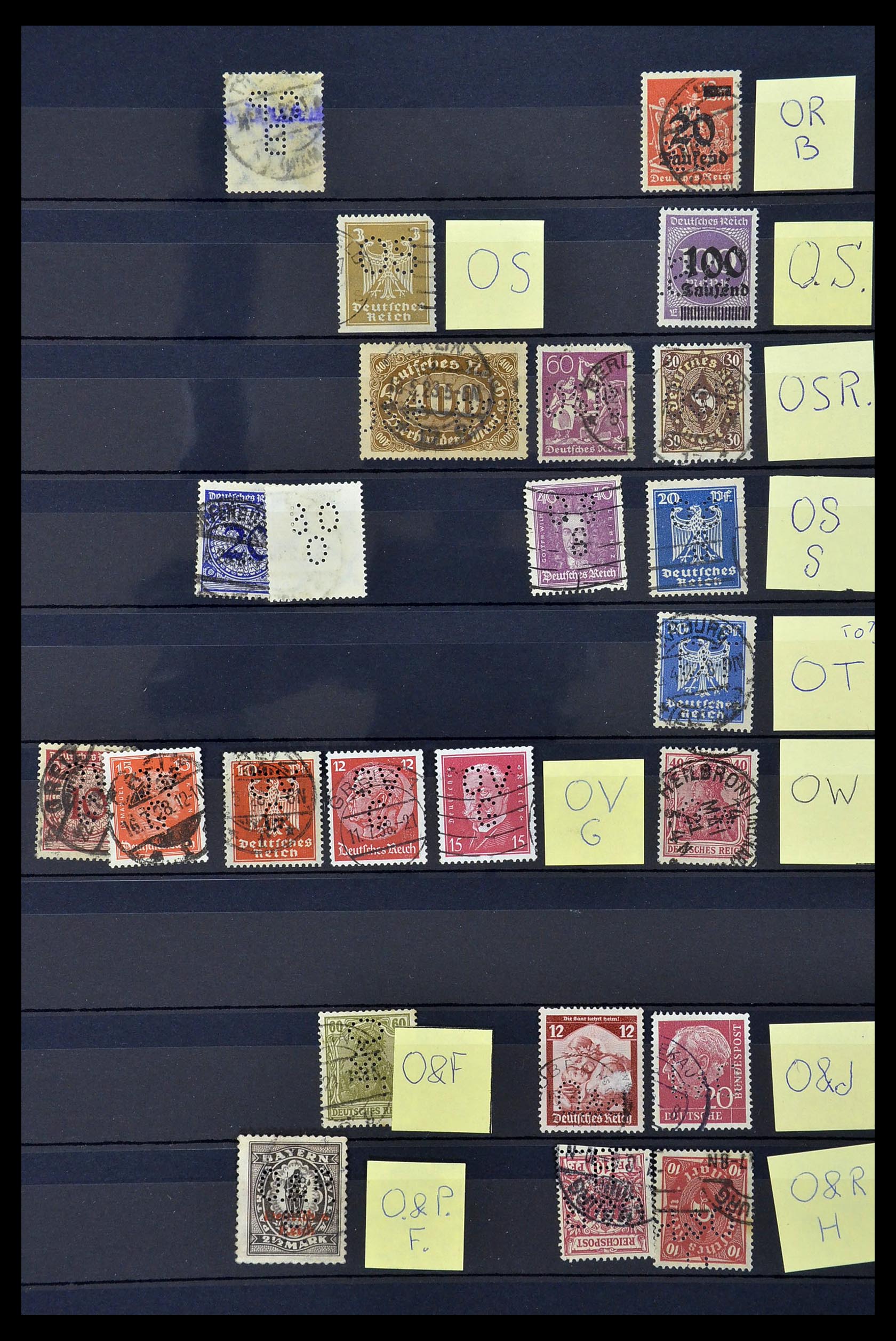 34485 024 - Postzegelverzameling 34485 Duitsland perfins 1890-1960.
