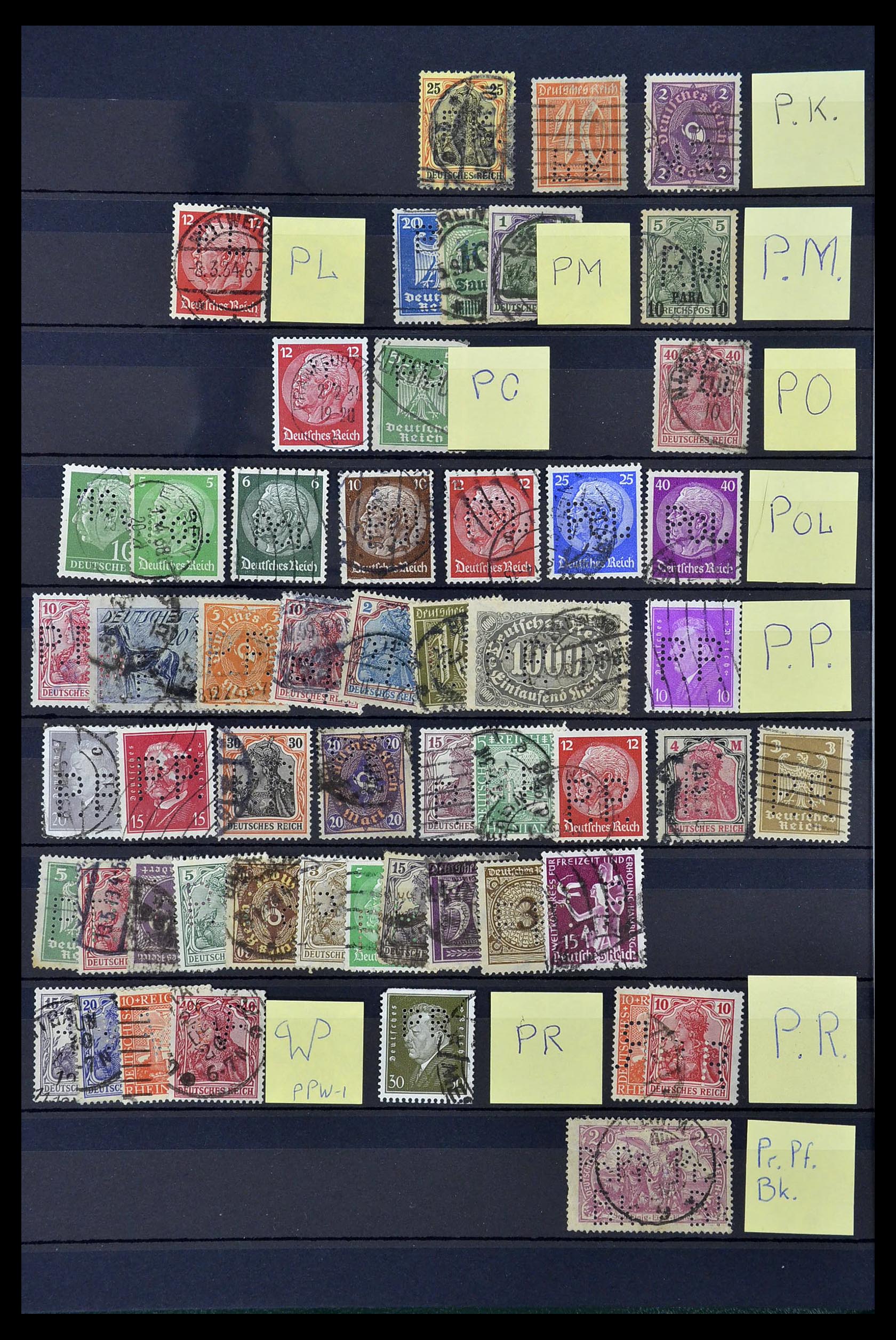 34485 026 - Postzegelverzameling 34485 Duitsland perfins 1890-1960.