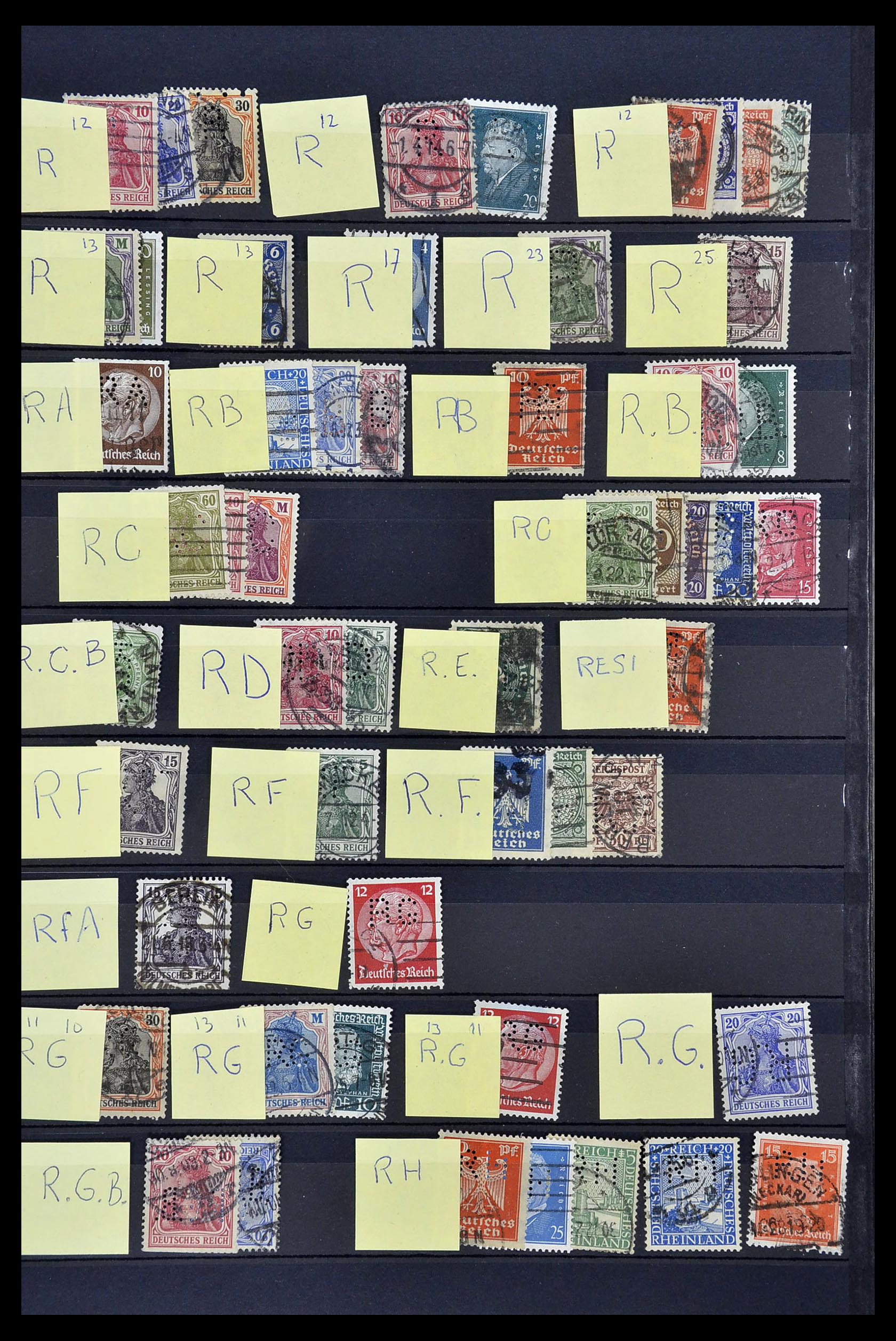 34485 029 - Postzegelverzameling 34485 Duitsland perfins 1890-1960.