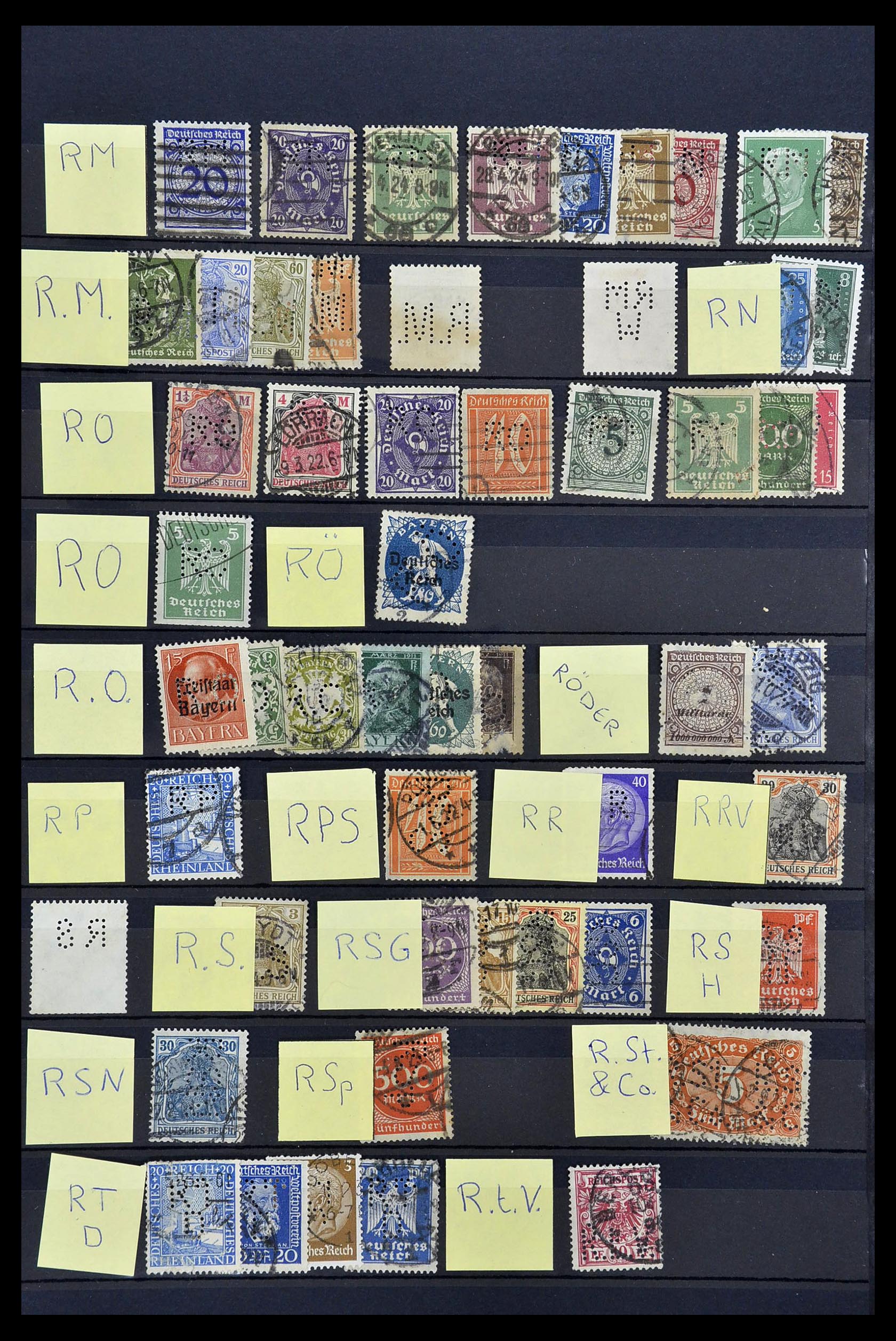 34485 031 - Postzegelverzameling 34485 Duitsland perfins 1890-1960.