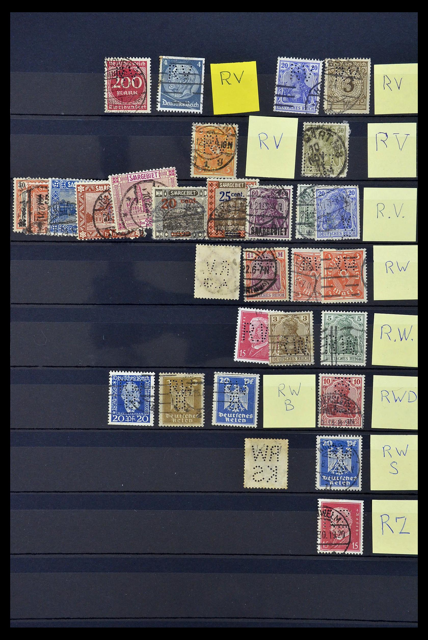 34485 032 - Postzegelverzameling 34485 Duitsland perfins 1890-1960.