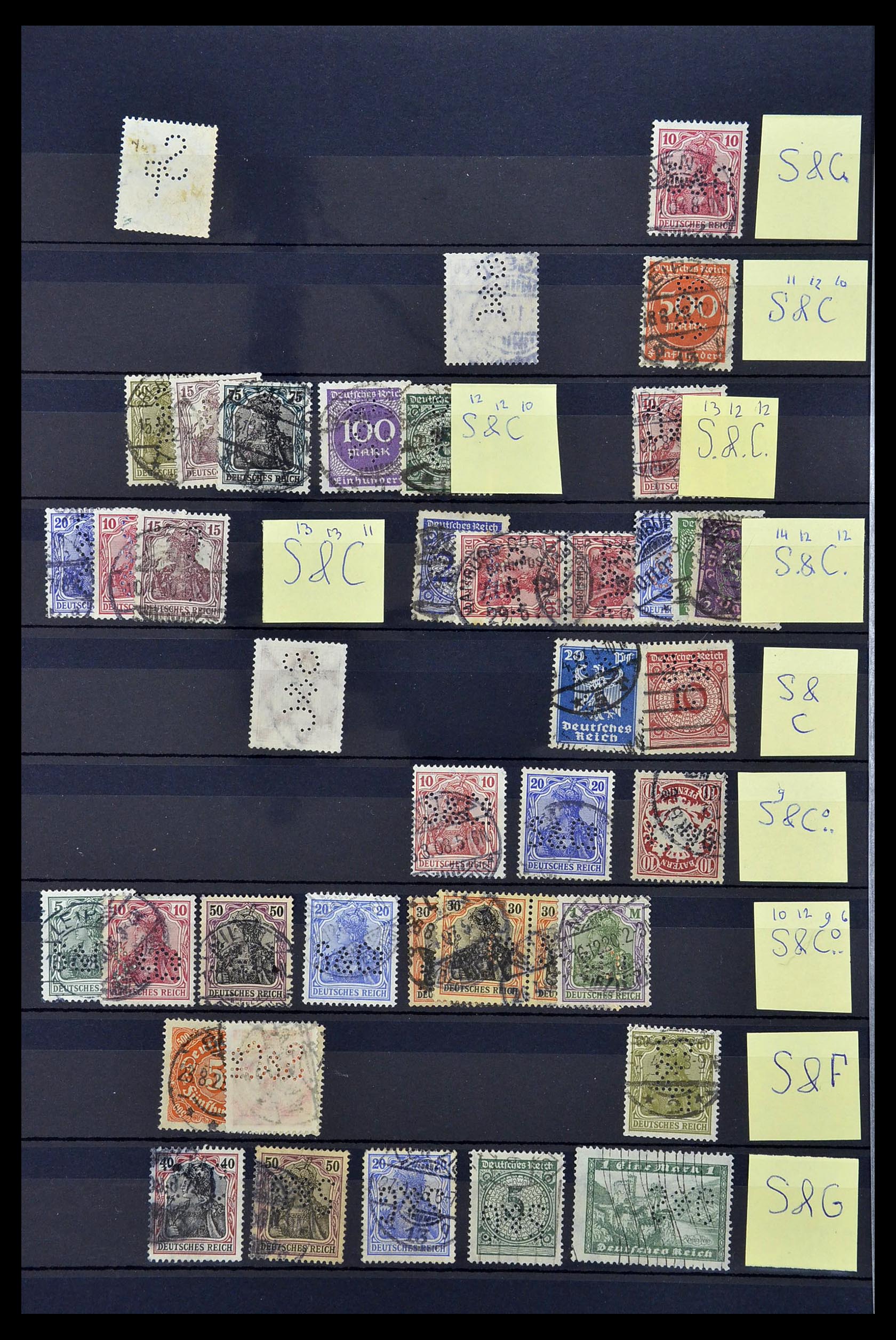 34485 038 - Postzegelverzameling 34485 Duitsland perfins 1890-1960.