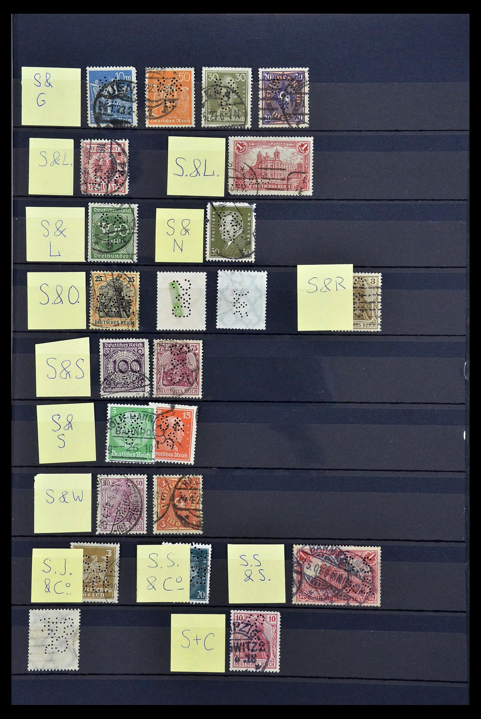 34485 039 - Postzegelverzameling 34485 Duitsland perfins 1890-1960.