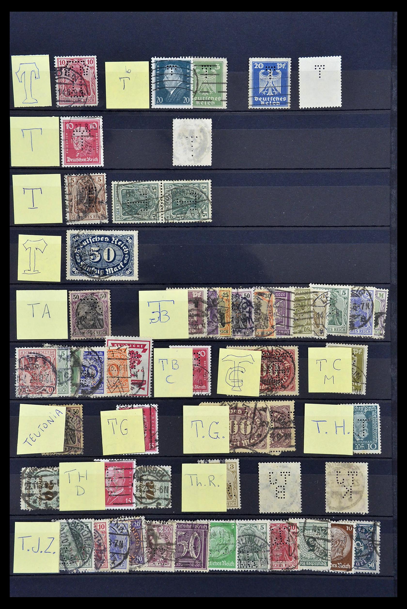 34485 041 - Postzegelverzameling 34485 Duitsland perfins 1890-1960.