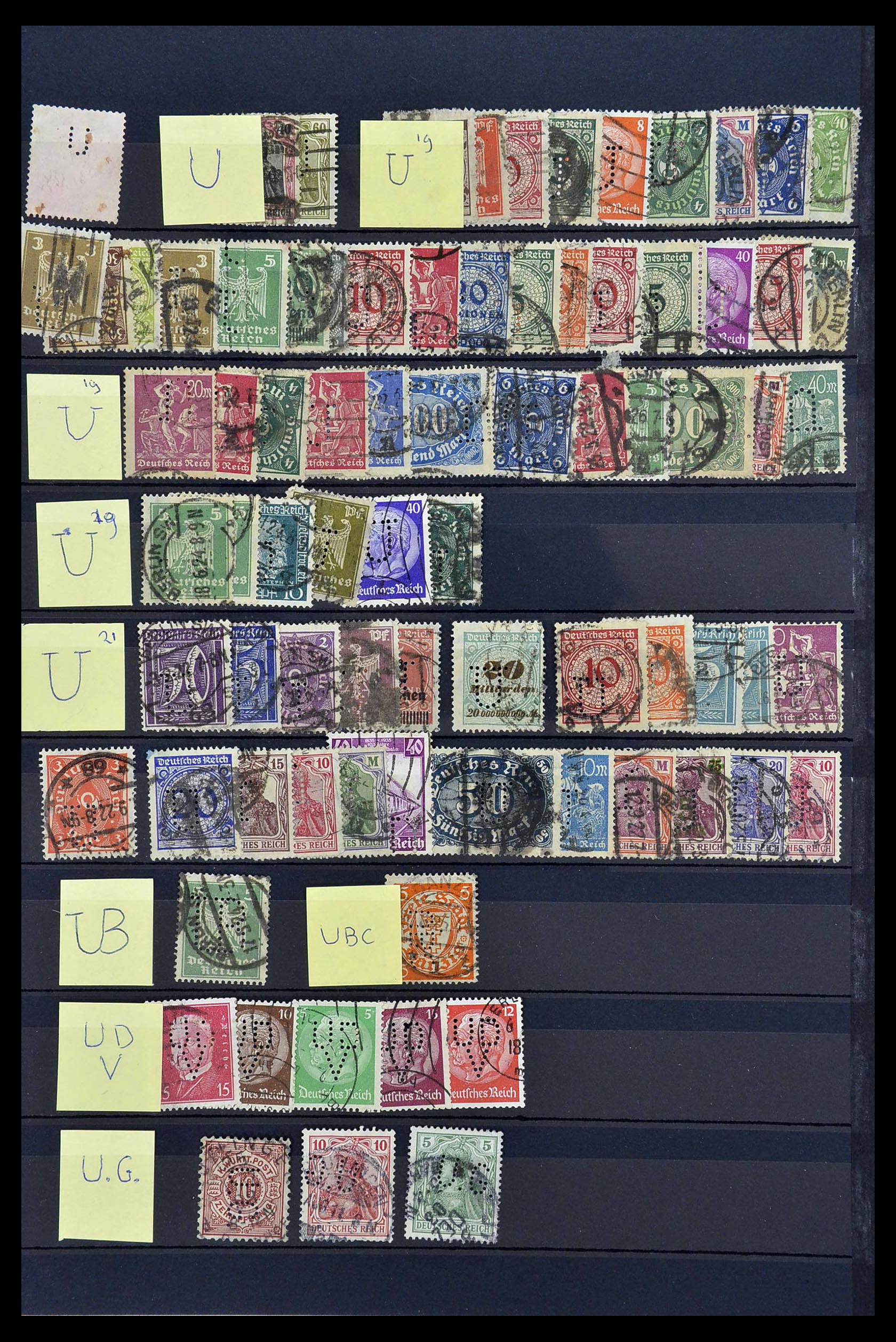 34485 043 - Postzegelverzameling 34485 Duitsland perfins 1890-1960.