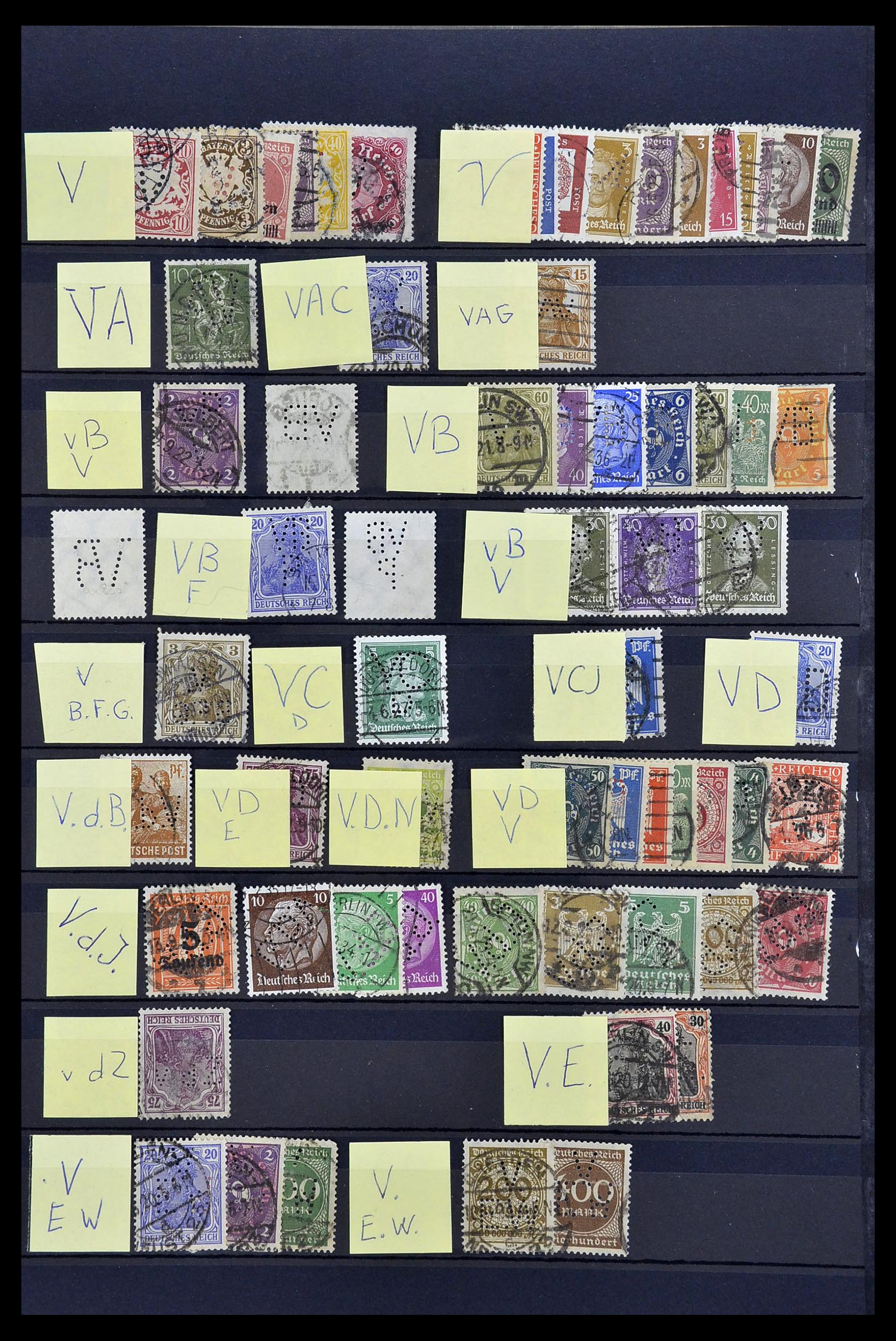 34485 045 - Postzegelverzameling 34485 Duitsland perfins 1890-1960.