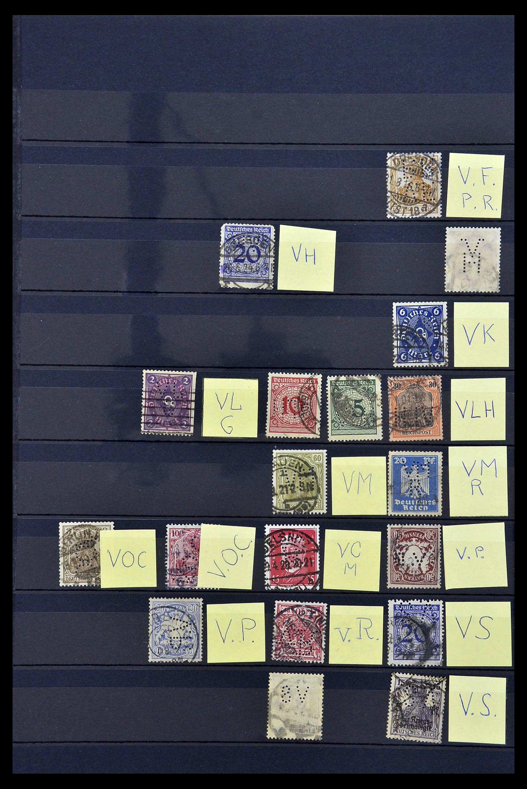 34485 046 - Postzegelverzameling 34485 Duitsland perfins 1890-1960.