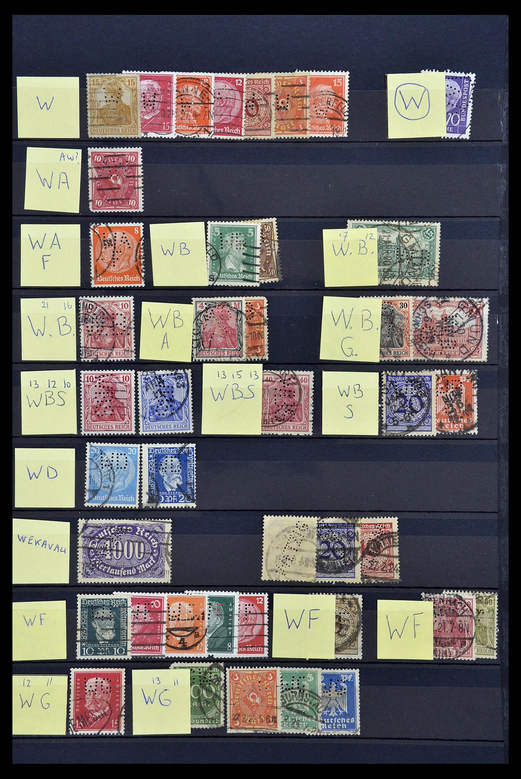 34485 048 - Postzegelverzameling 34485 Duitsland perfins 1890-1960.