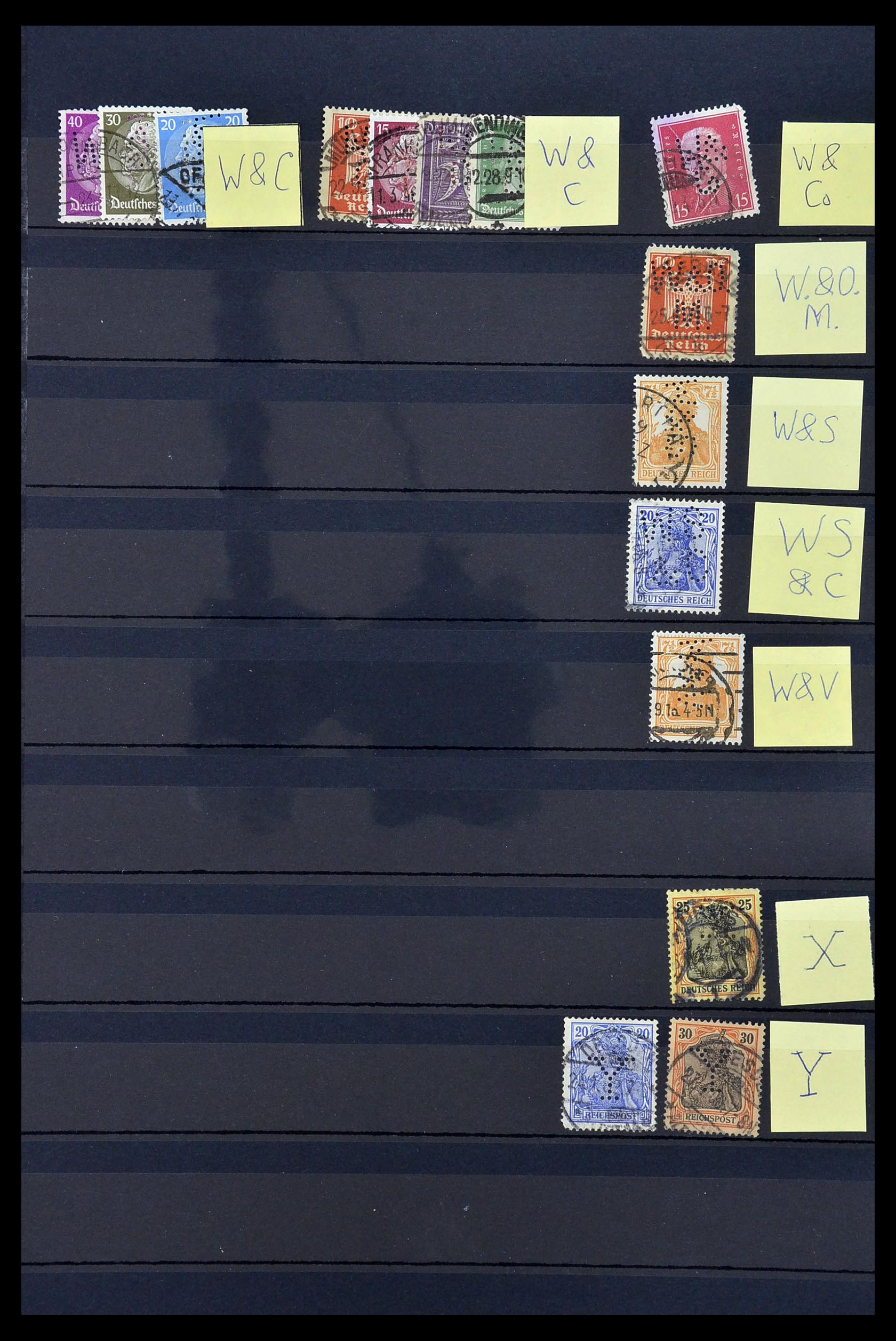 34485 051 - Postzegelverzameling 34485 Duitsland perfins 1890-1960.