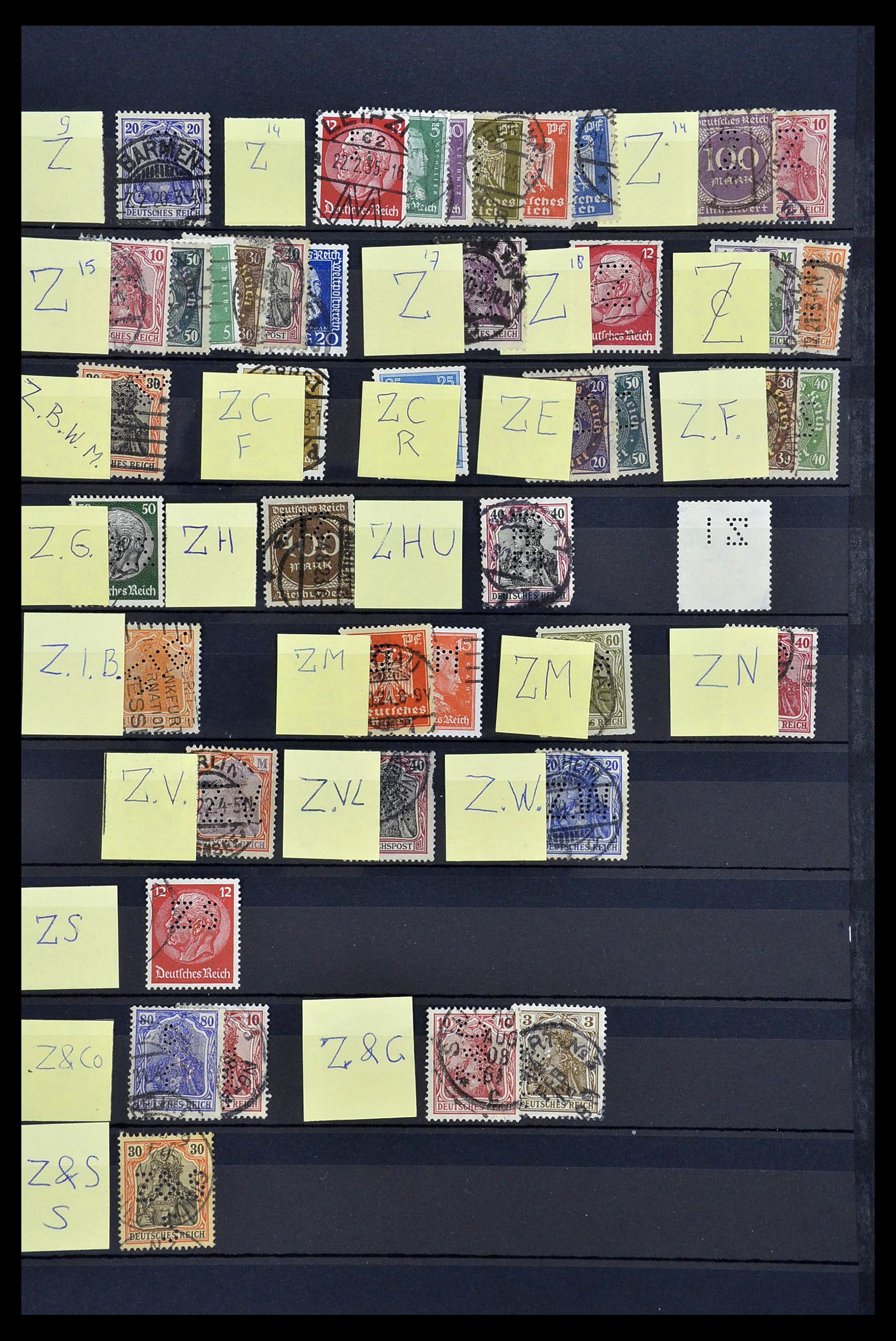 34485 052 - Postzegelverzameling 34485 Duitsland perfins 1890-1960.