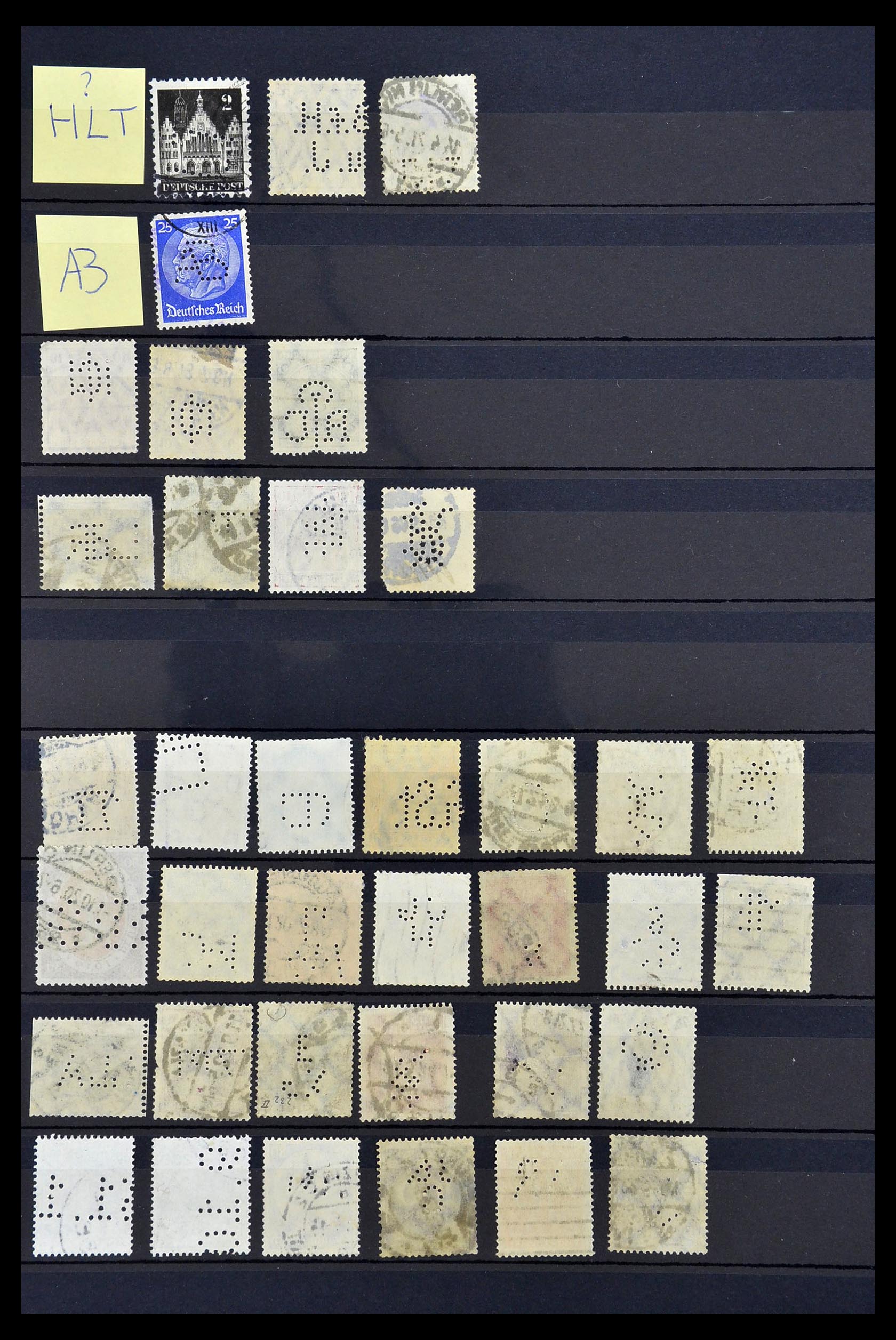 34485 062 - Postzegelverzameling 34485 Duitsland perfins 1890-1960.