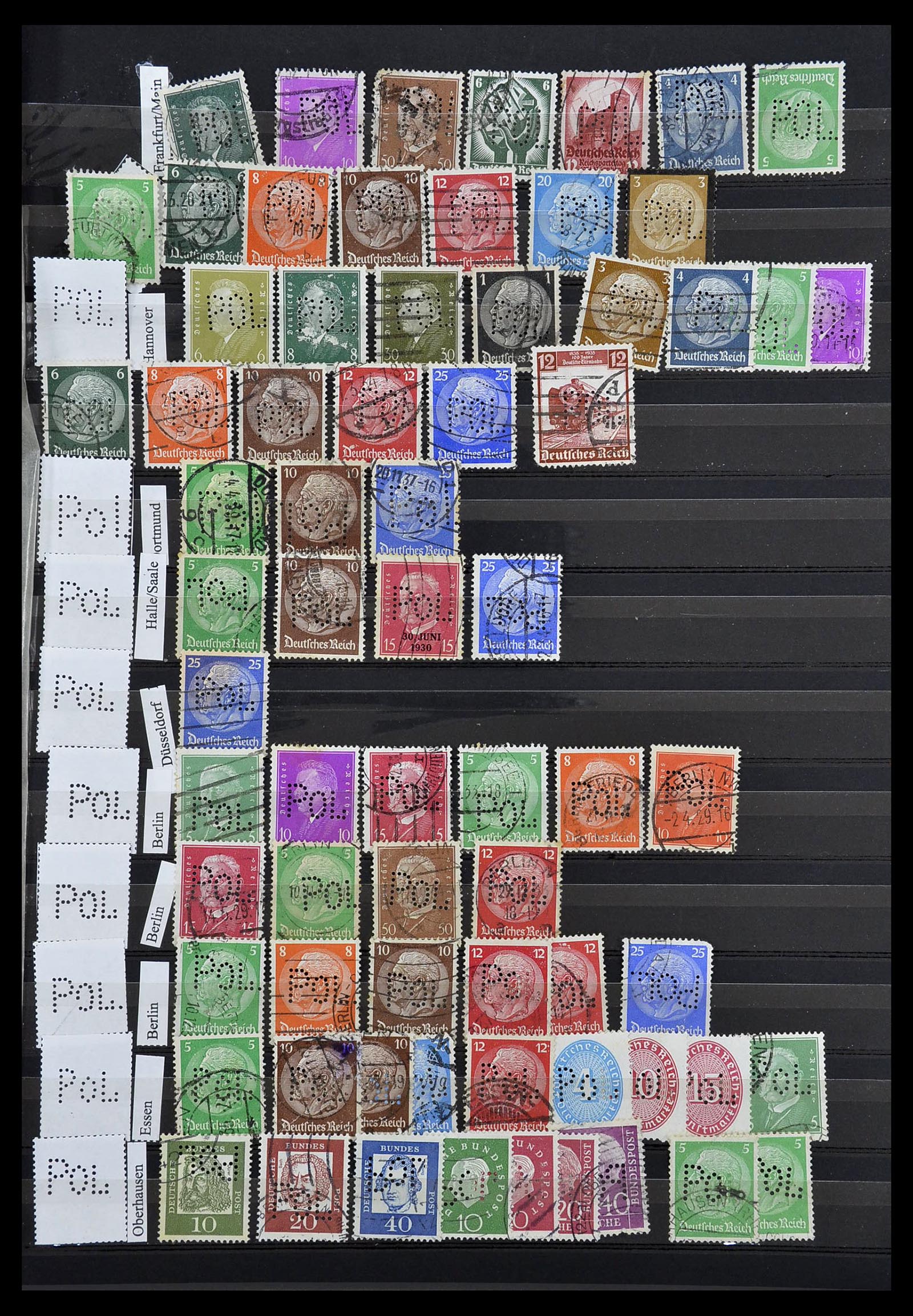 34485 064 - Postzegelverzameling 34485 Duitsland perfins 1890-1960.
