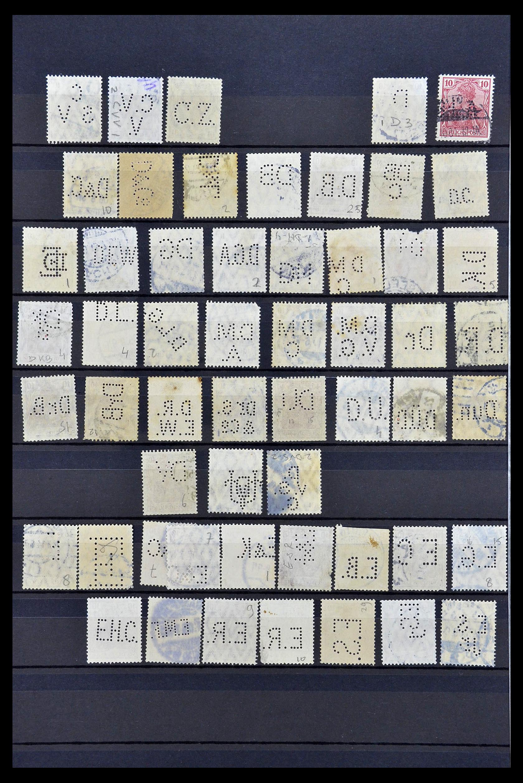 34485 075 - Postzegelverzameling 34485 Duitsland perfins 1890-1960.