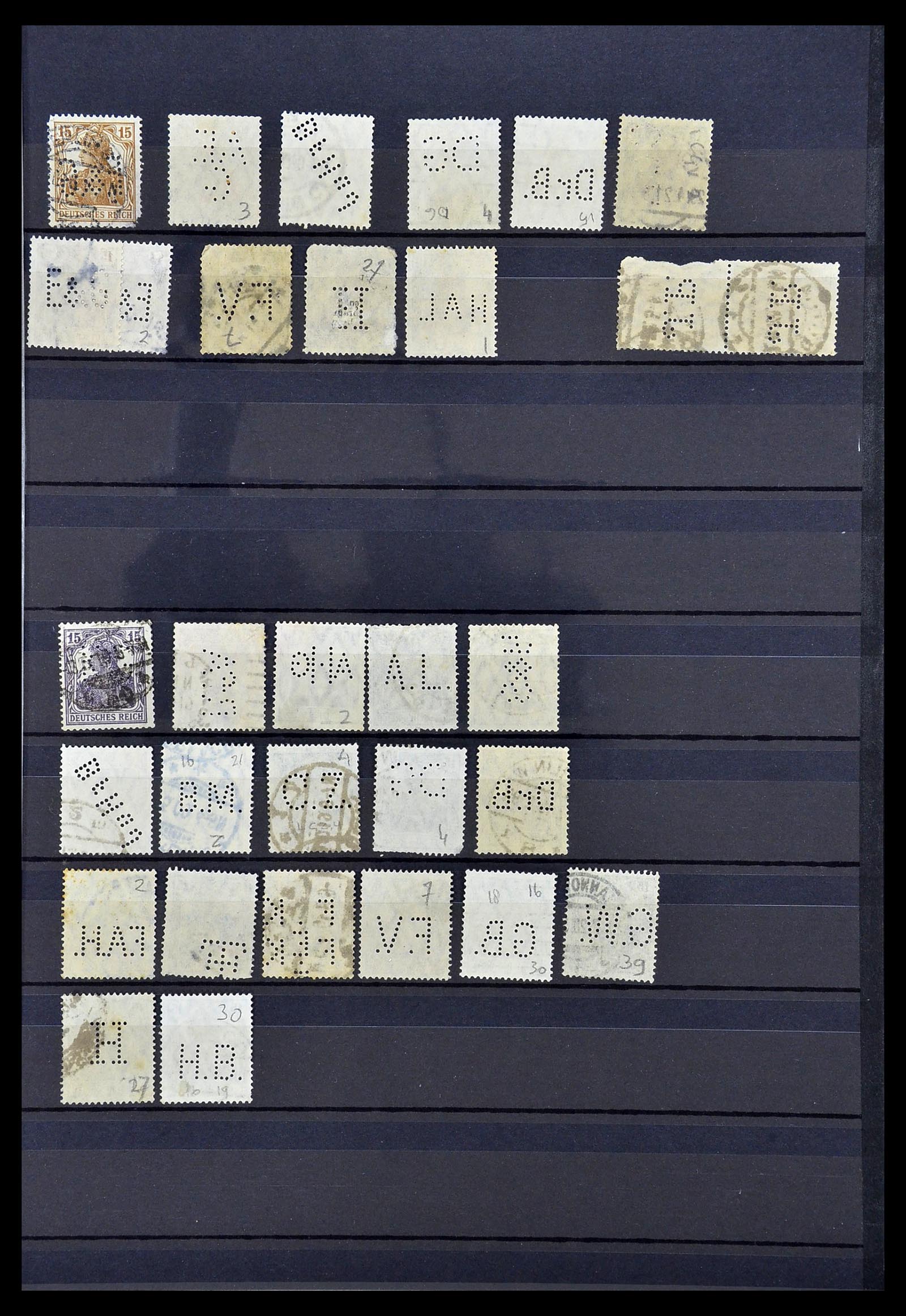 34485 078 - Postzegelverzameling 34485 Duitsland perfins 1890-1960.