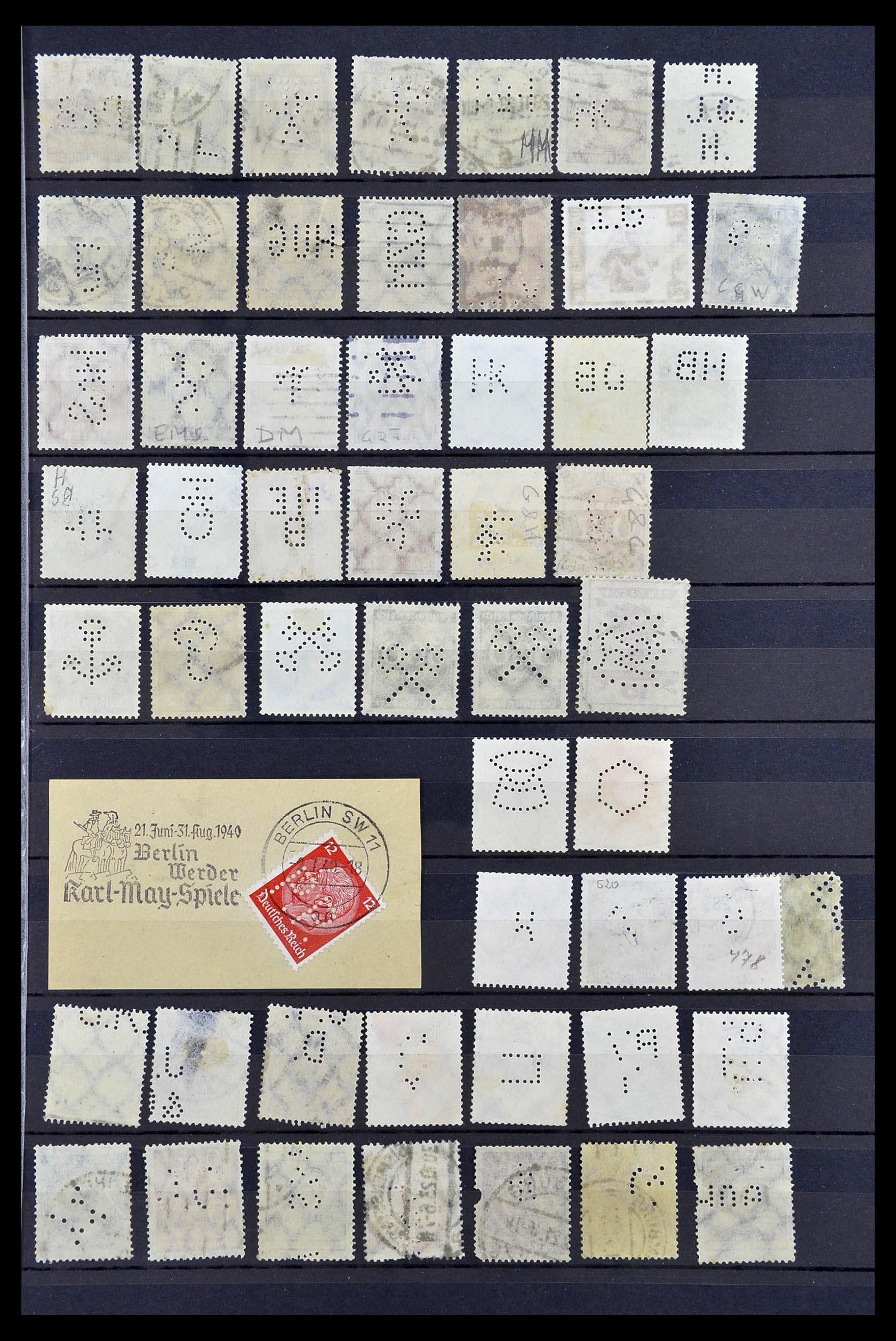 34485 162 - Postzegelverzameling 34485 Duitsland perfins 1890-1960.