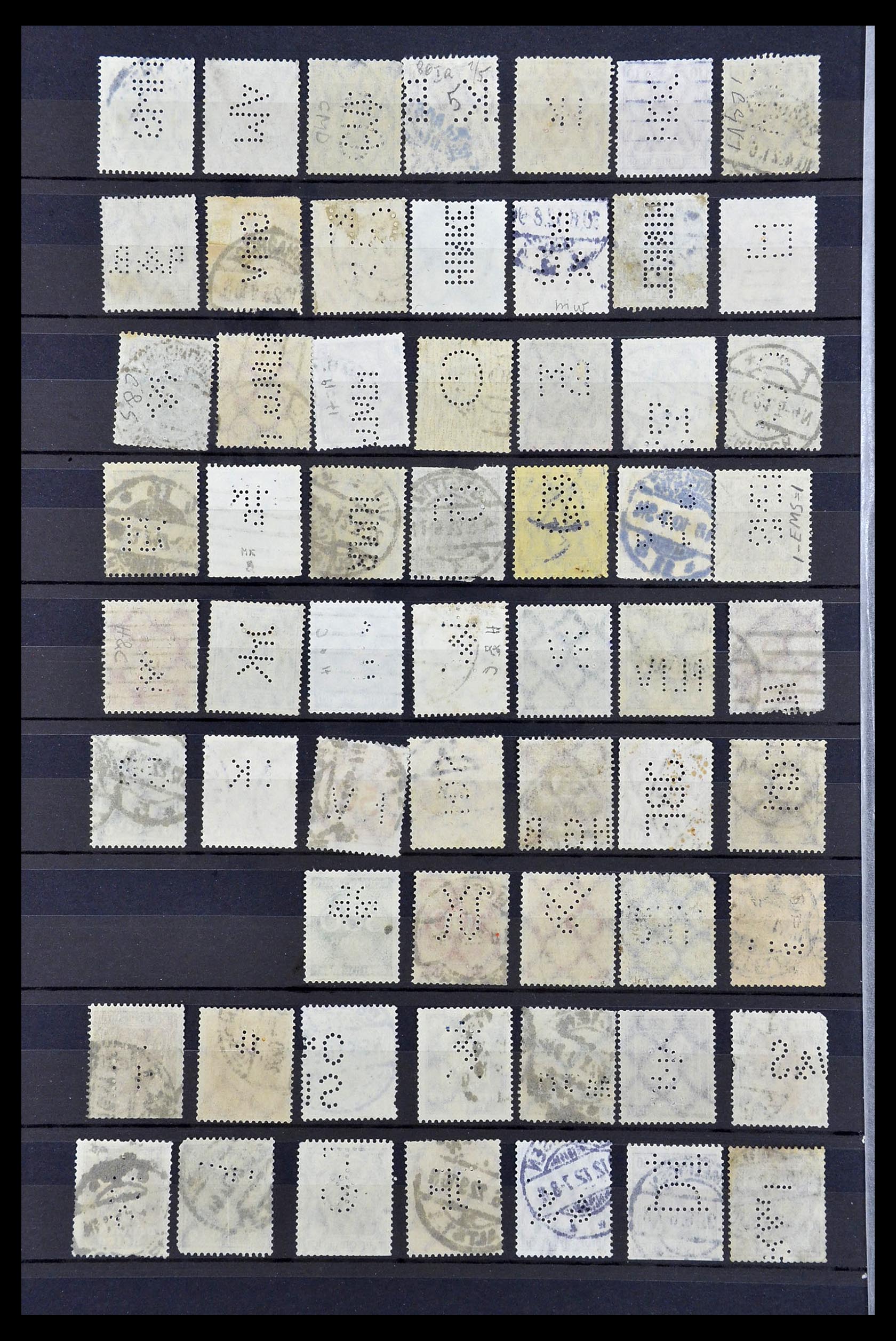 34485 163 - Postzegelverzameling 34485 Duitsland perfins 1890-1960.