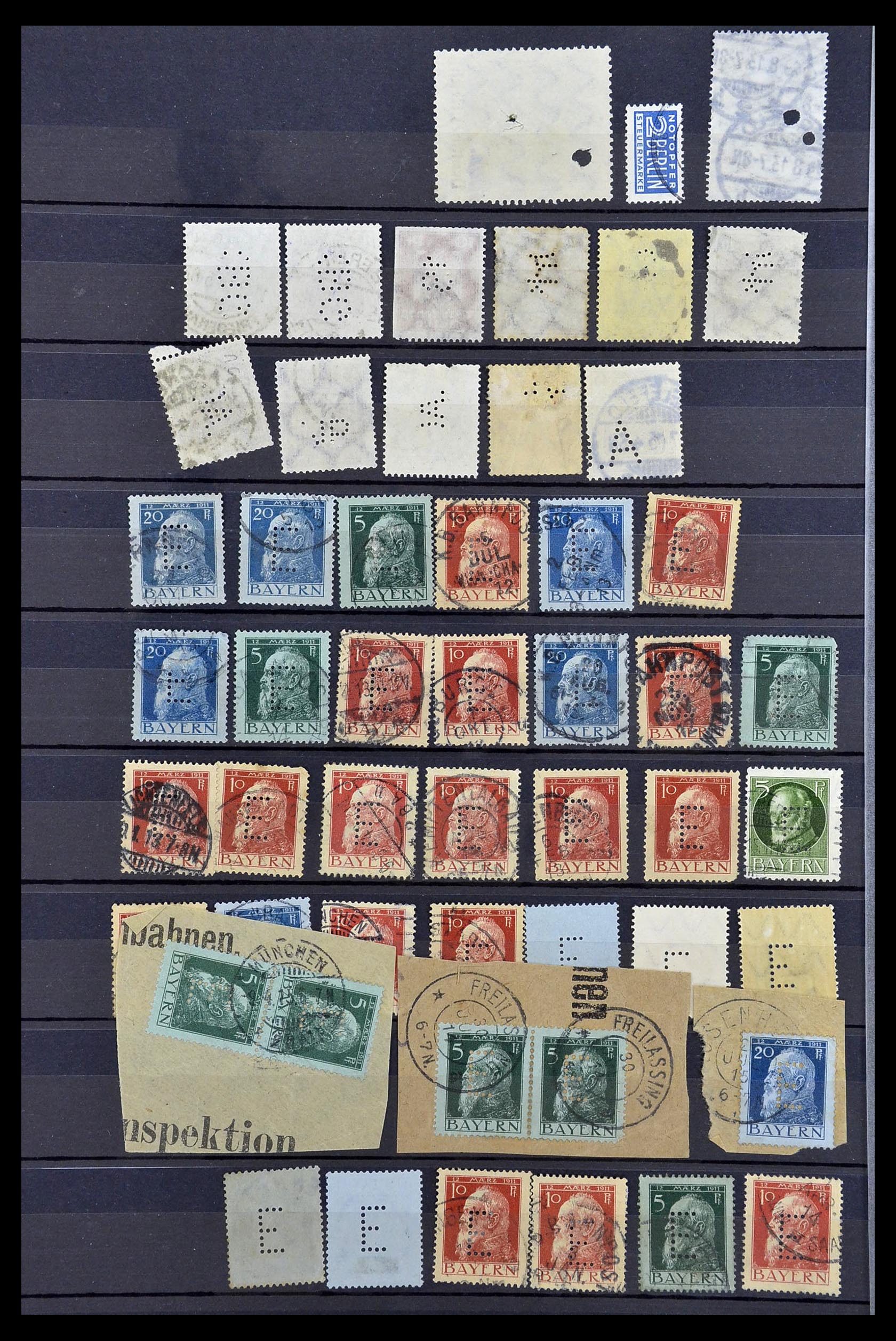 34485 165 - Postzegelverzameling 34485 Duitsland perfins 1890-1960.