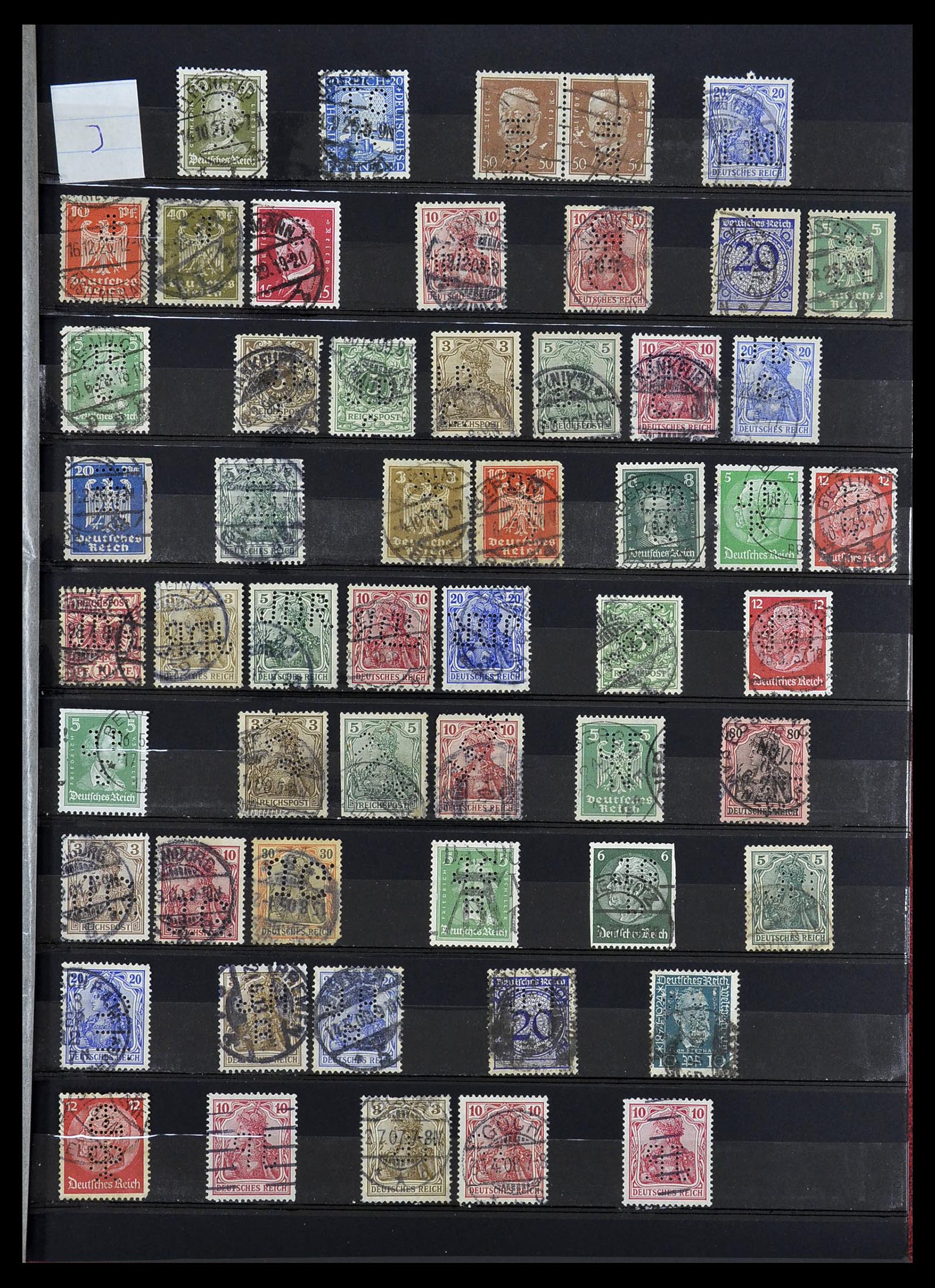34485 166 - Postzegelverzameling 34485 Duitsland perfins 1890-1960.