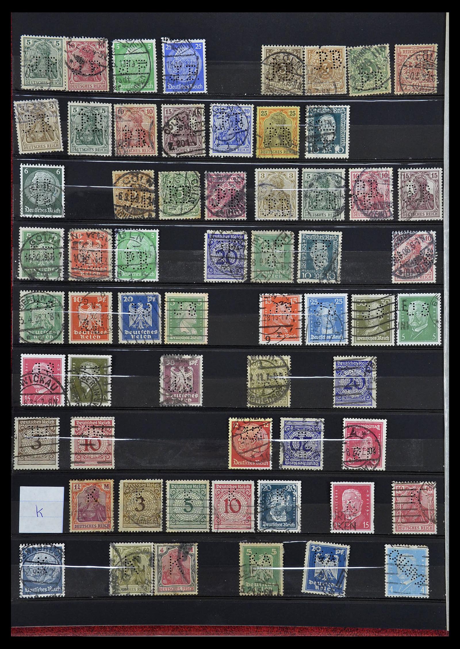 34485 167 - Postzegelverzameling 34485 Duitsland perfins 1890-1960.