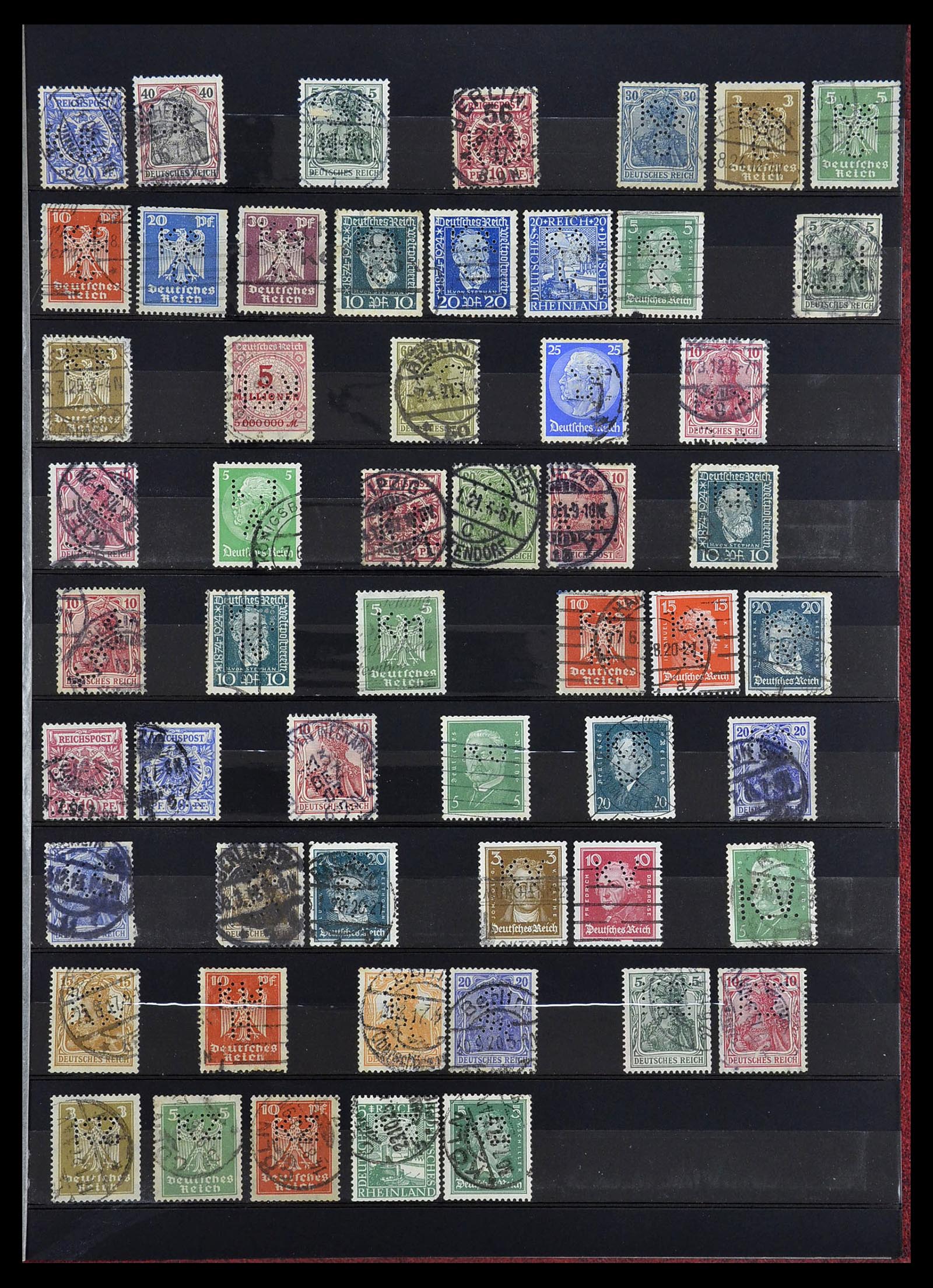 34485 168 - Postzegelverzameling 34485 Duitsland perfins 1890-1960.