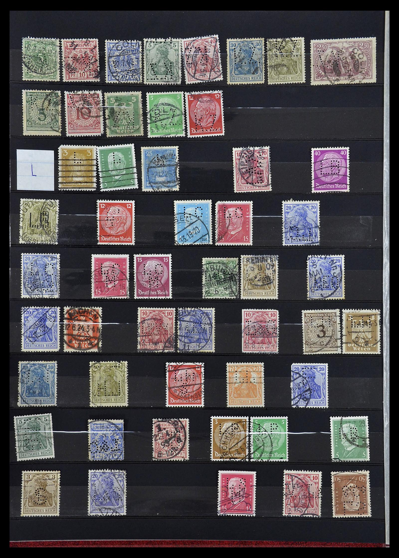 34485 169 - Postzegelverzameling 34485 Duitsland perfins 1890-1960.