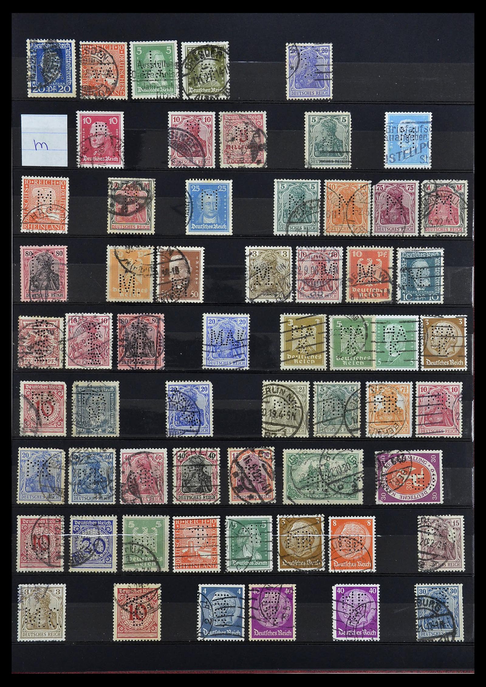 34485 170 - Postzegelverzameling 34485 Duitsland perfins 1890-1960.