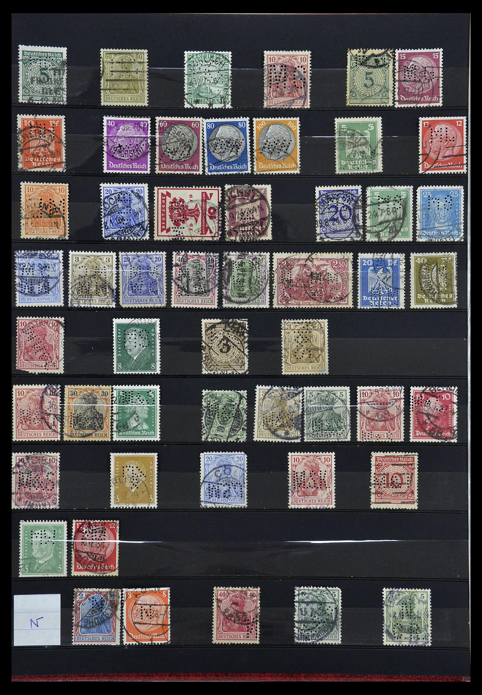 34485 171 - Postzegelverzameling 34485 Duitsland perfins 1890-1960.