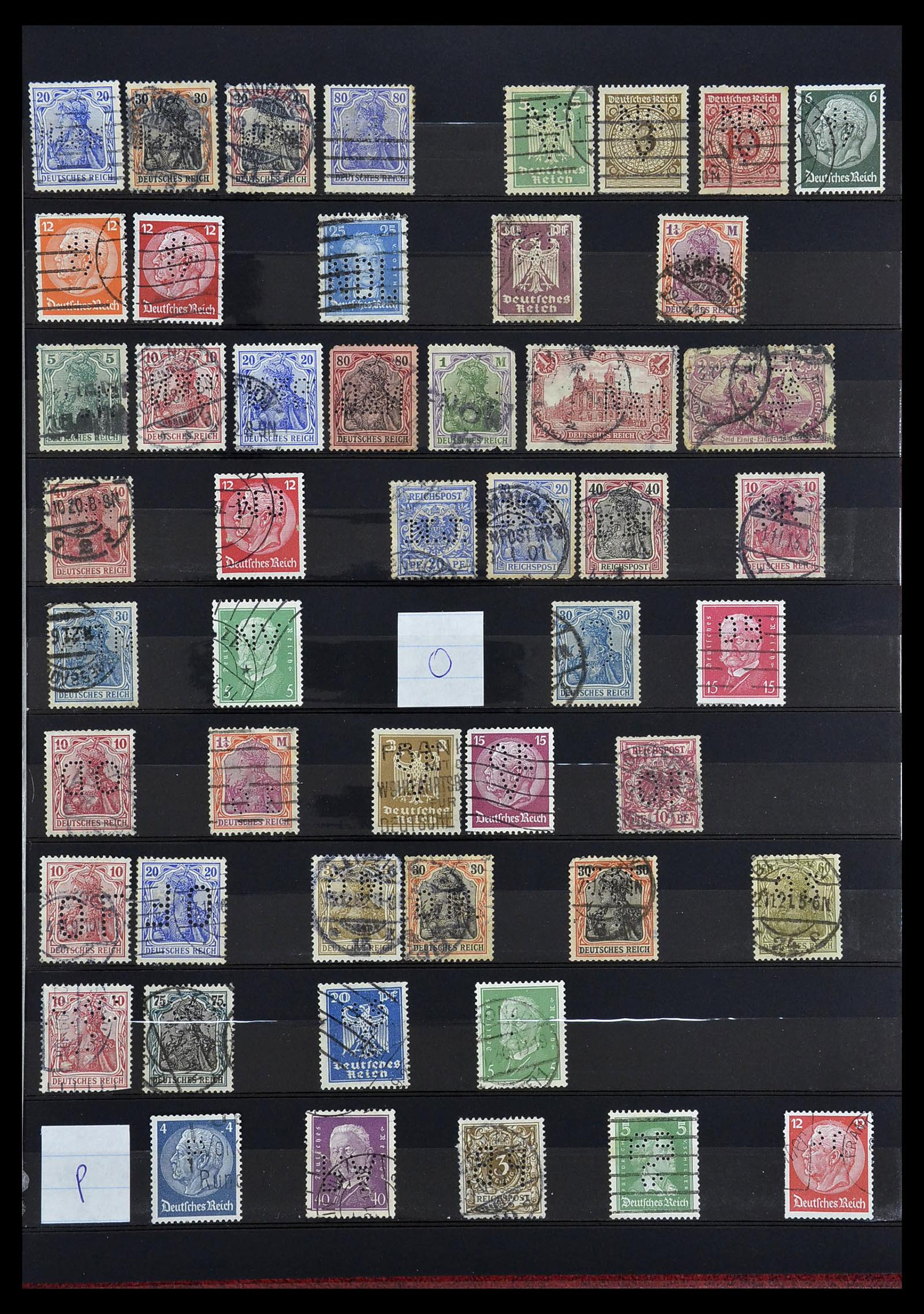 34485 172 - Postzegelverzameling 34485 Duitsland perfins 1890-1960.