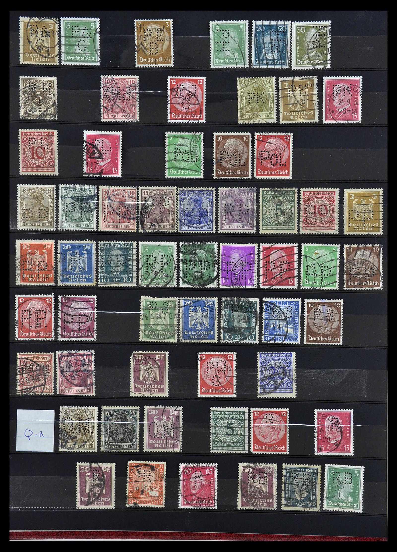 34485 173 - Postzegelverzameling 34485 Duitsland perfins 1890-1960.