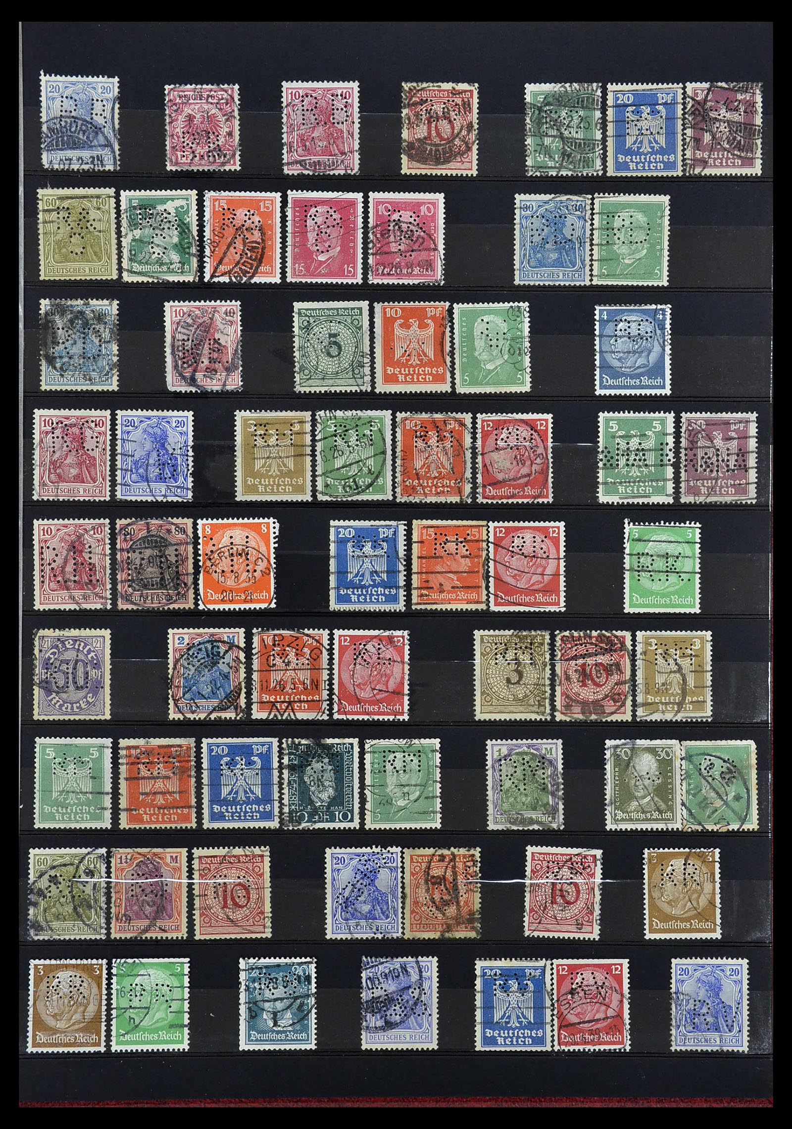 34485 174 - Postzegelverzameling 34485 Duitsland perfins 1890-1960.