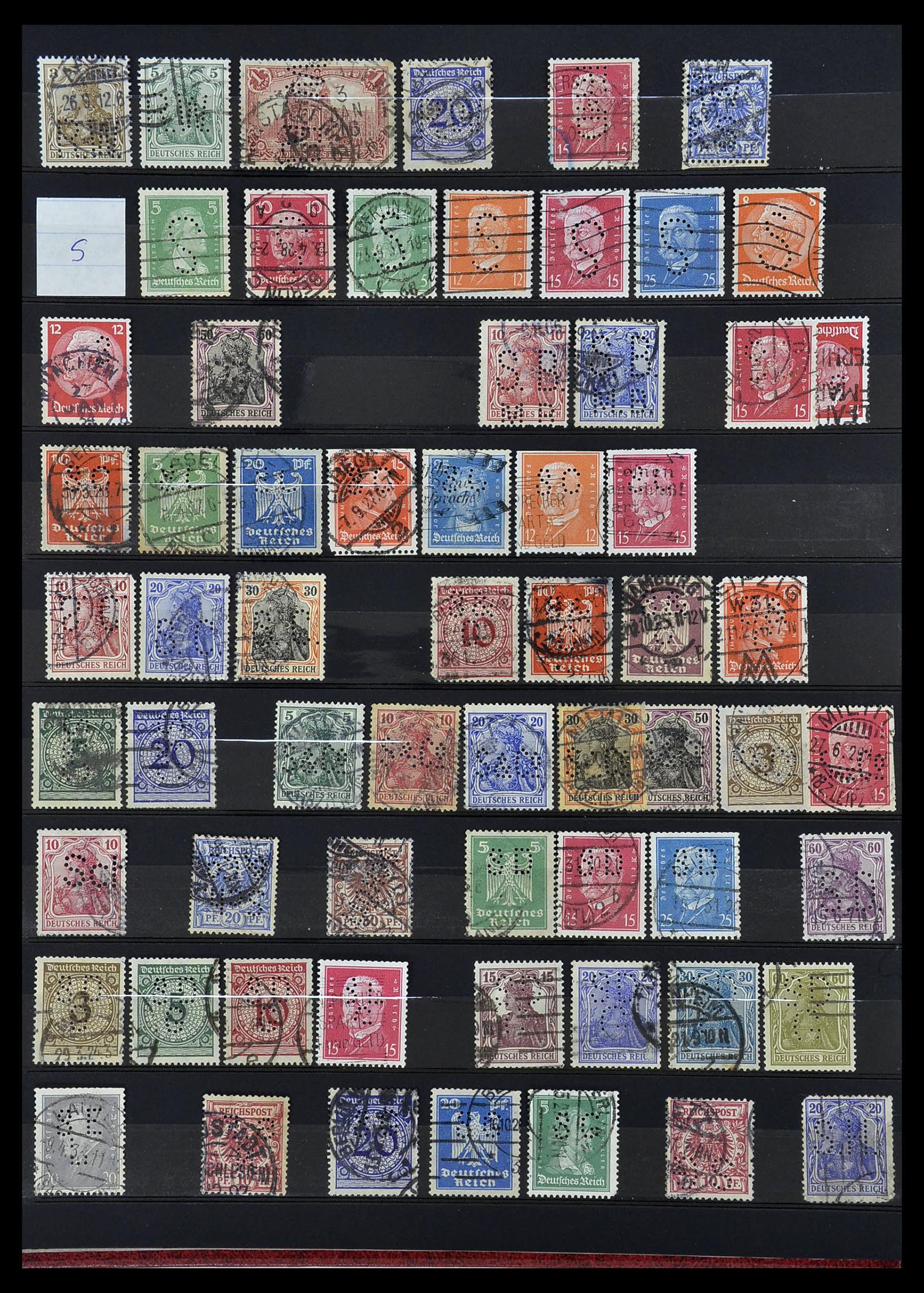 34485 175 - Postzegelverzameling 34485 Duitsland perfins 1890-1960.