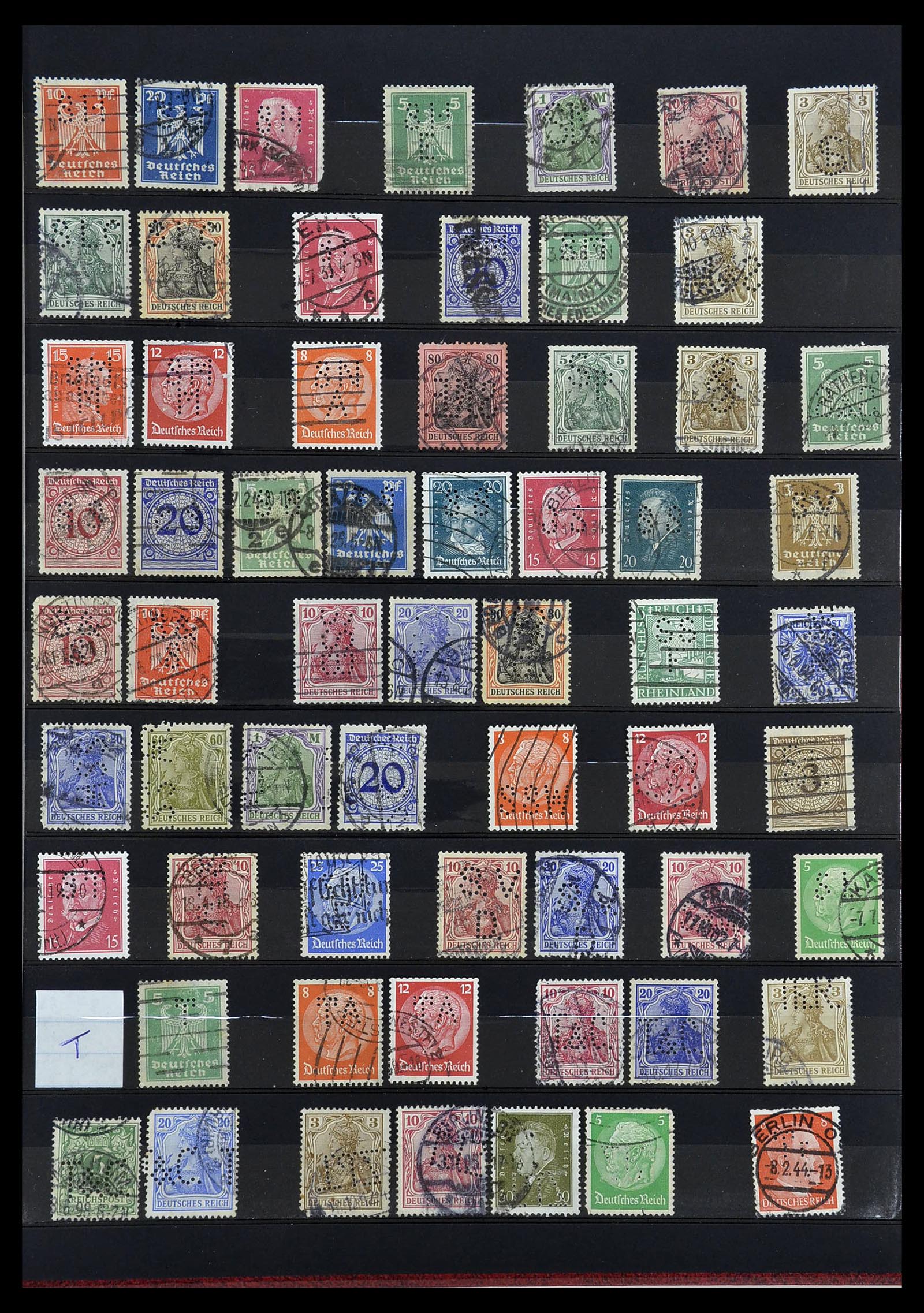 34485 176 - Postzegelverzameling 34485 Duitsland perfins 1890-1960.