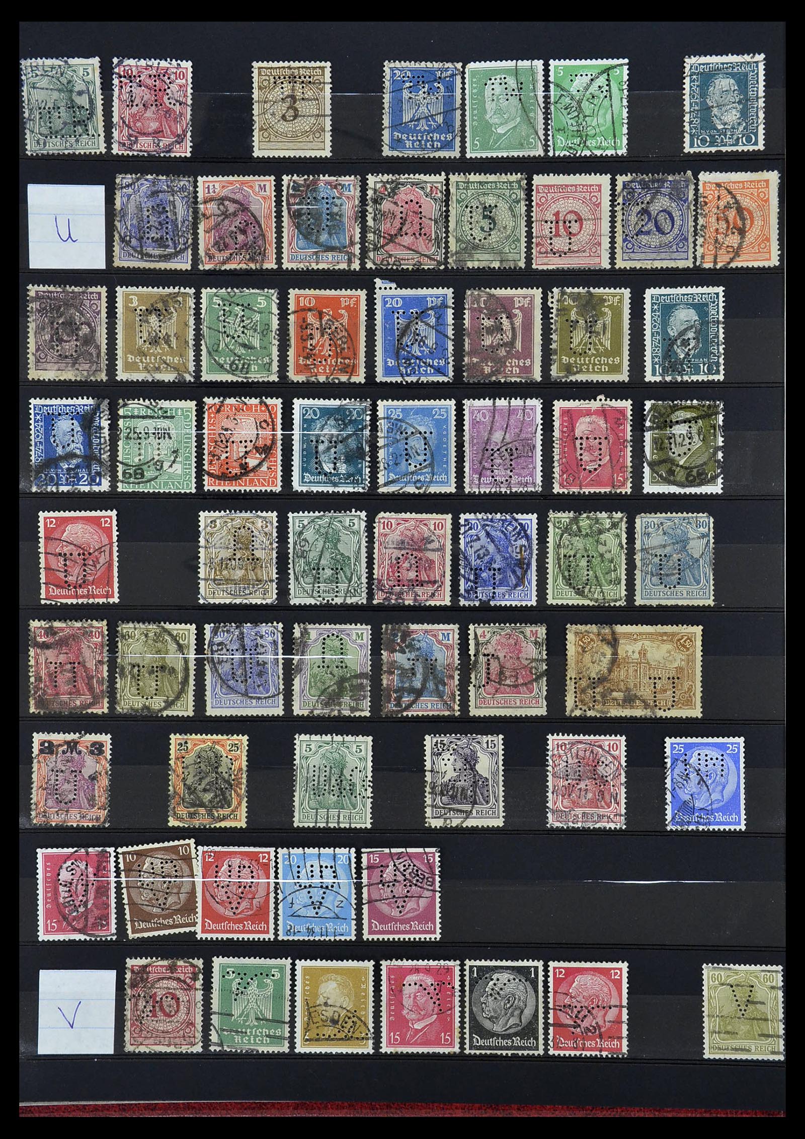 34485 177 - Postzegelverzameling 34485 Duitsland perfins 1890-1960.