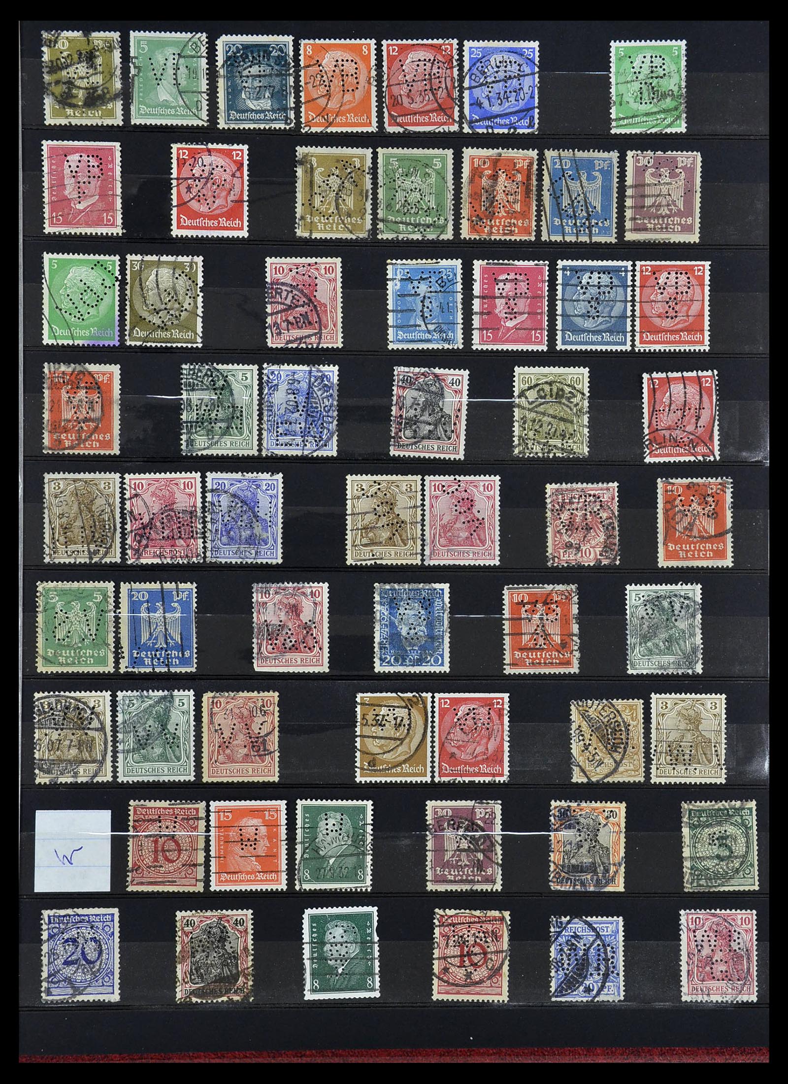 34485 178 - Postzegelverzameling 34485 Duitsland perfins 1890-1960.