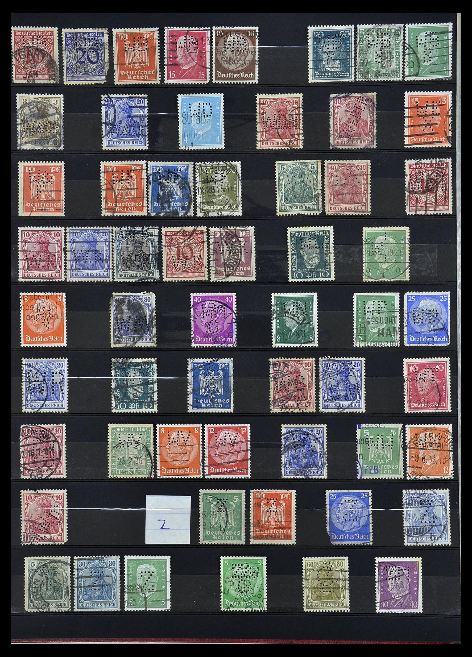 34485 179 - Postzegelverzameling 34485 Duitsland perfins 1890-1960.