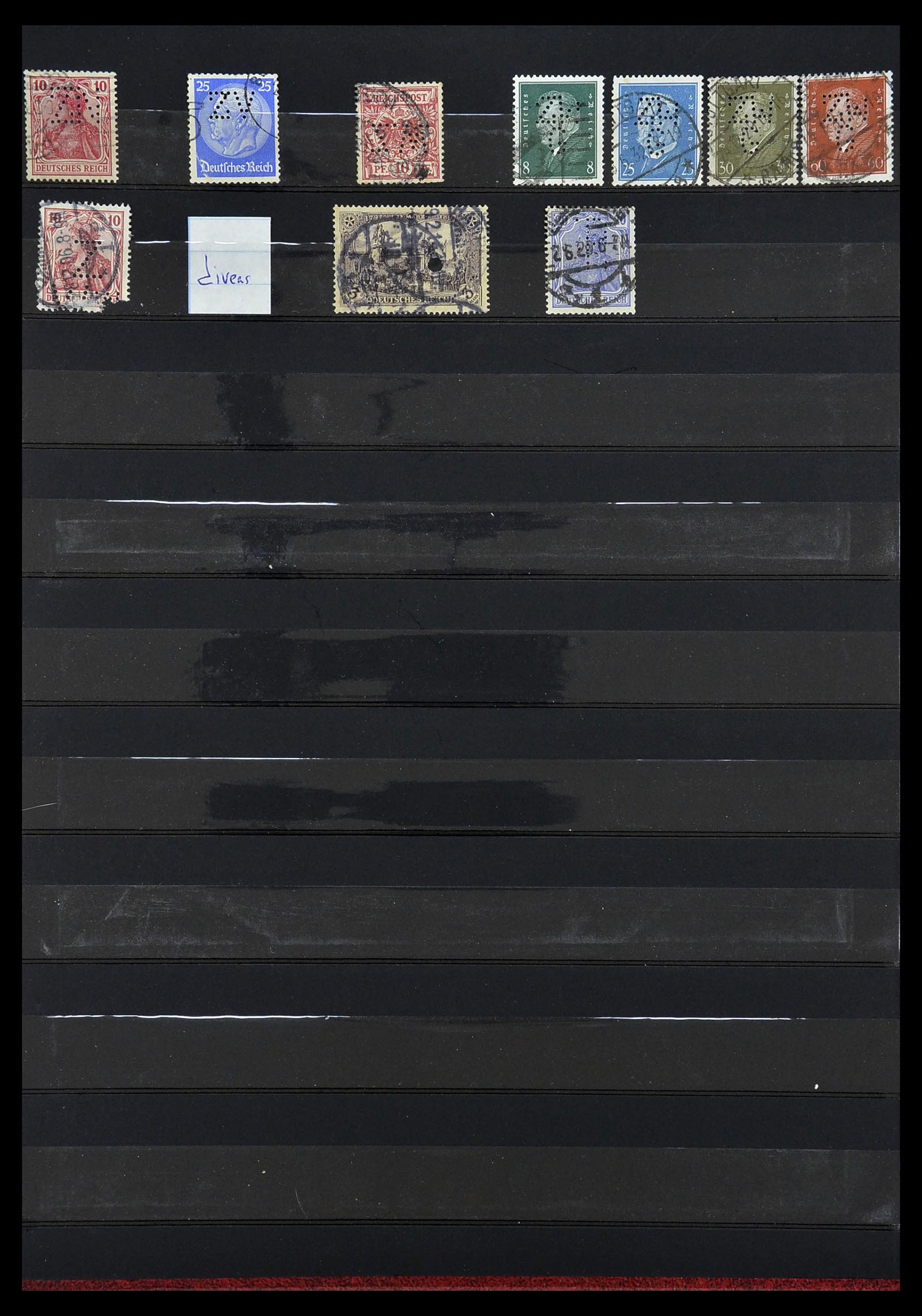 34485 180 - Postzegelverzameling 34485 Duitsland perfins 1890-1960.