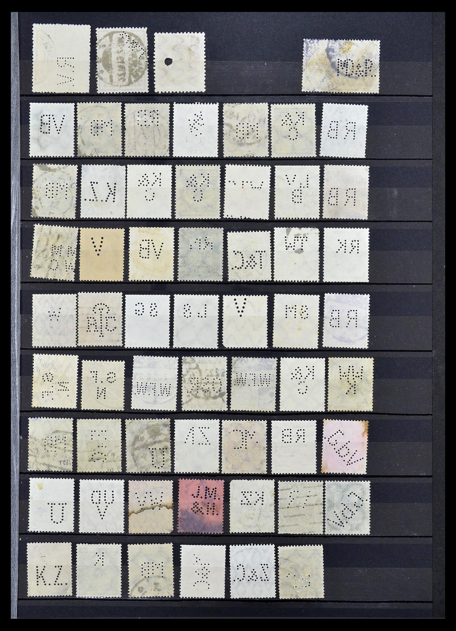 34485 194 - Postzegelverzameling 34485 Duitsland perfins 1890-1960.
