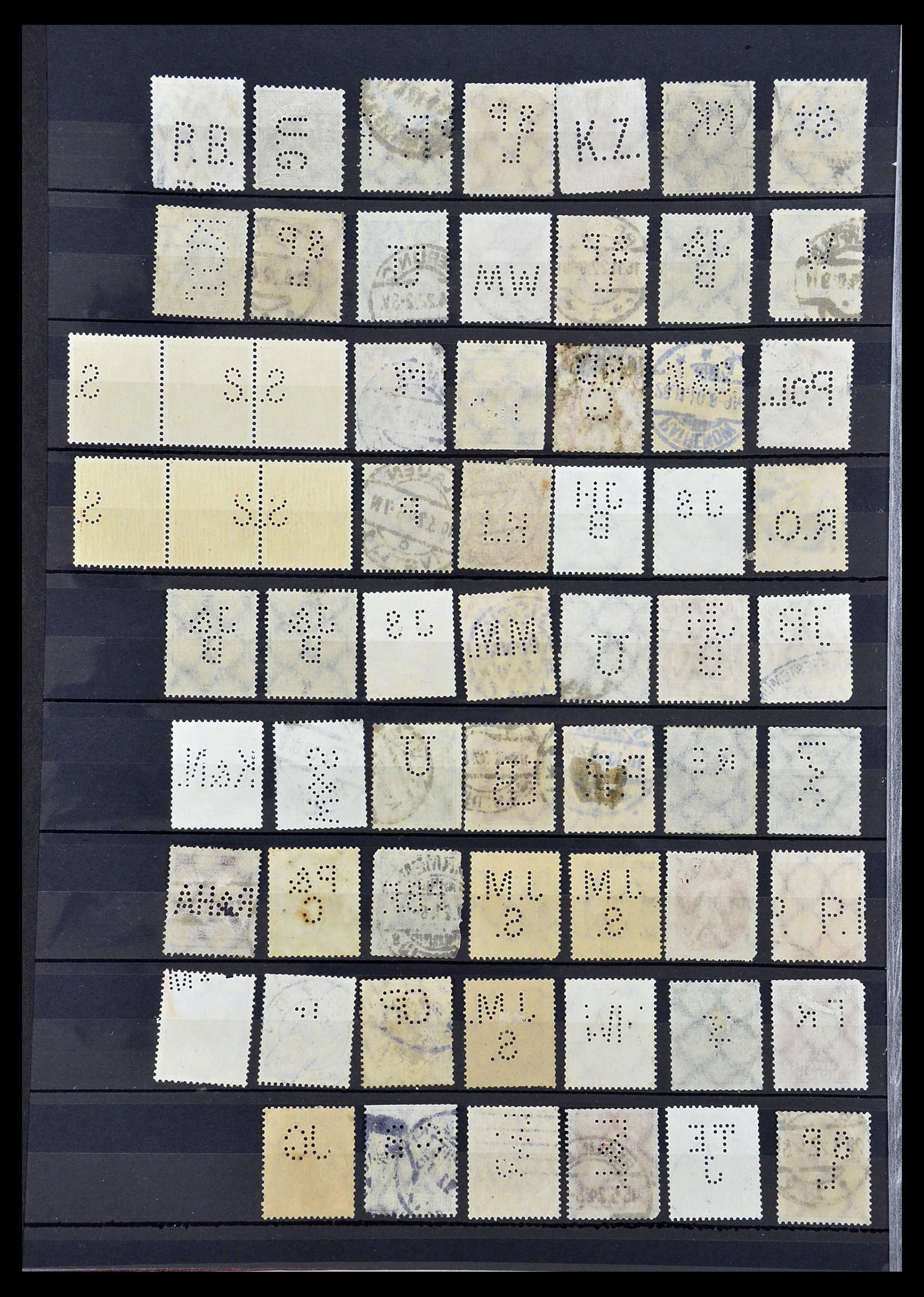 34485 195 - Postzegelverzameling 34485 Duitsland perfins 1890-1960.