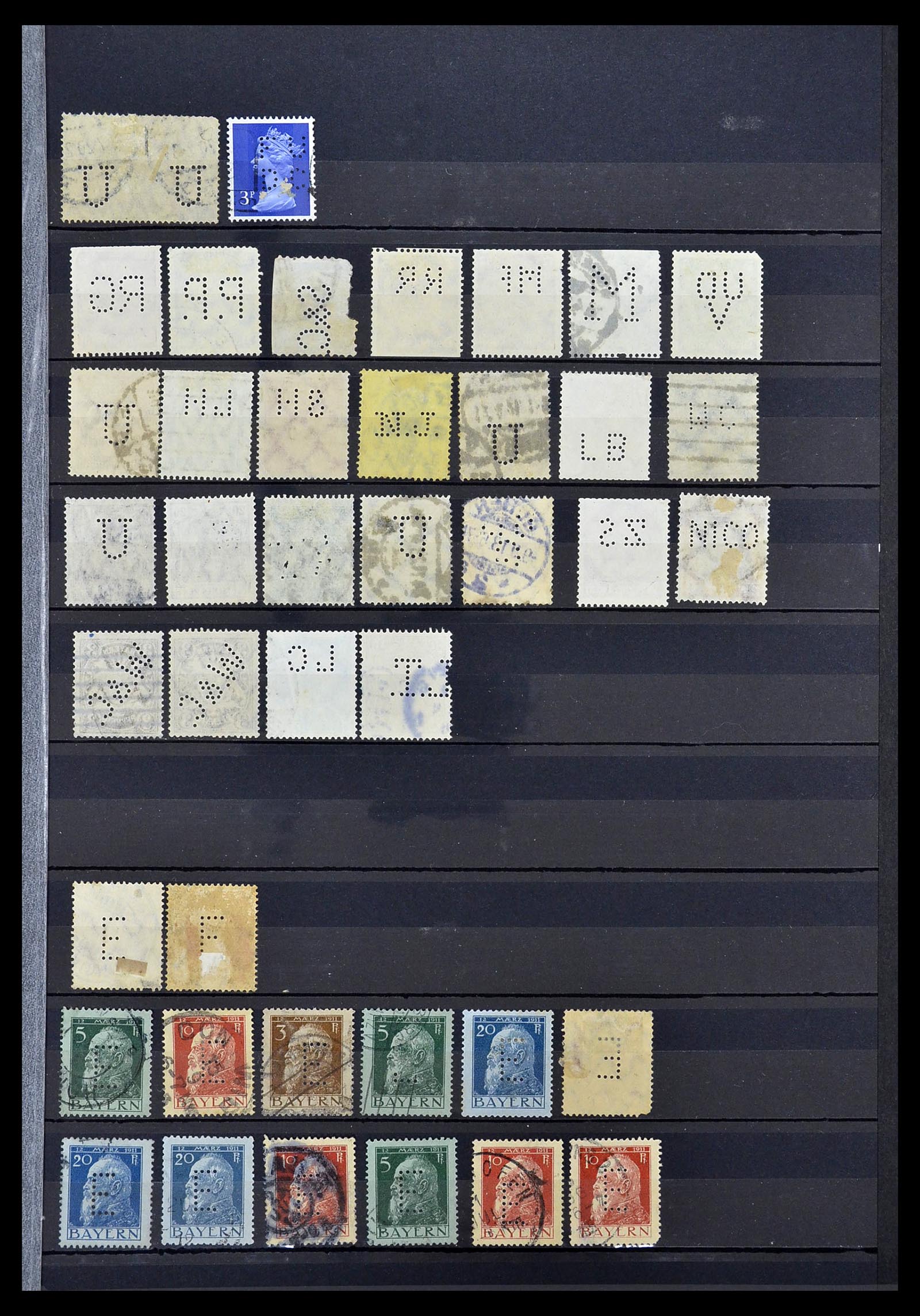 34485 200 - Postzegelverzameling 34485 Duitsland perfins 1890-1960.