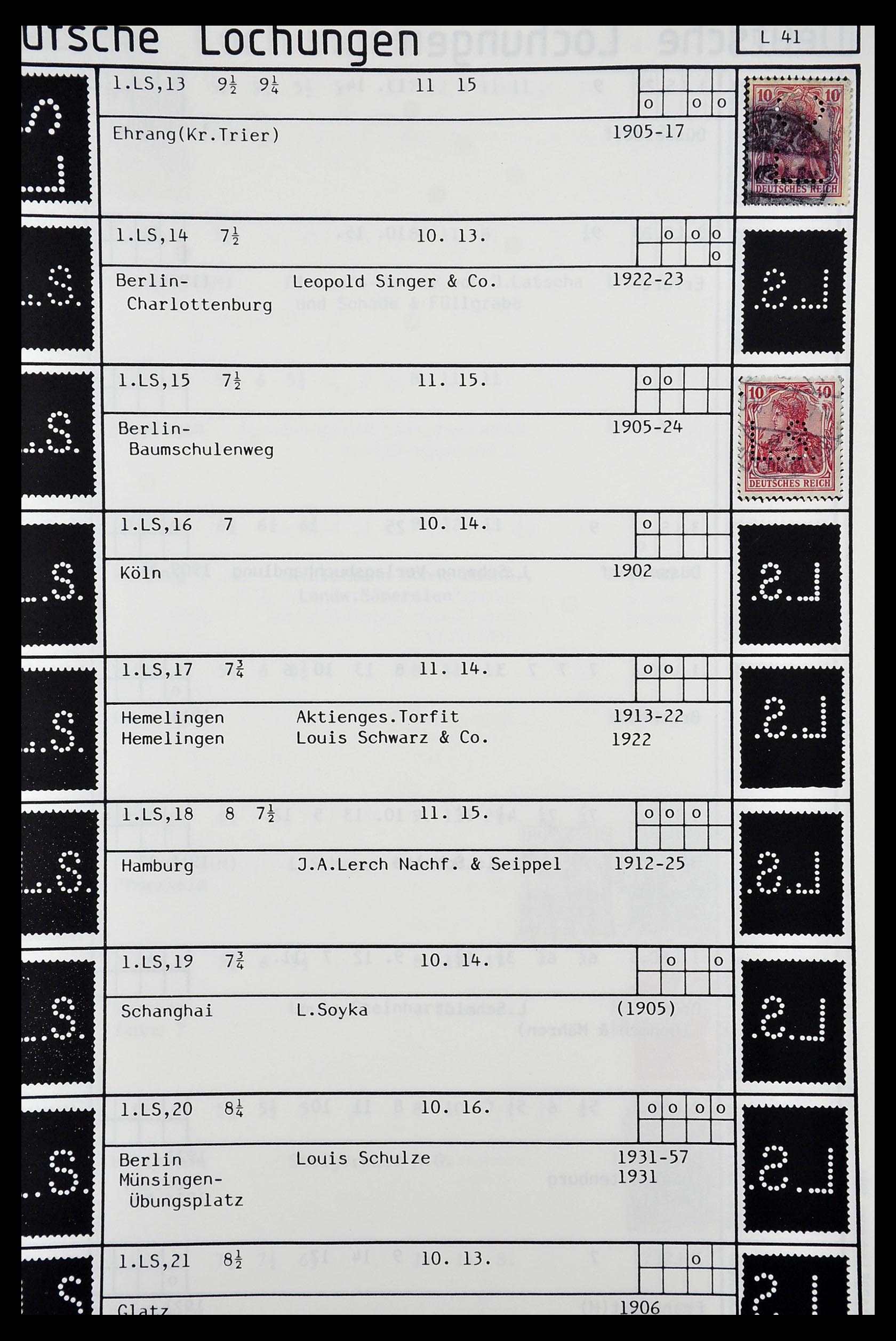 34485 224 - Postzegelverzameling 34485 Duitsland perfins 1890-1960.