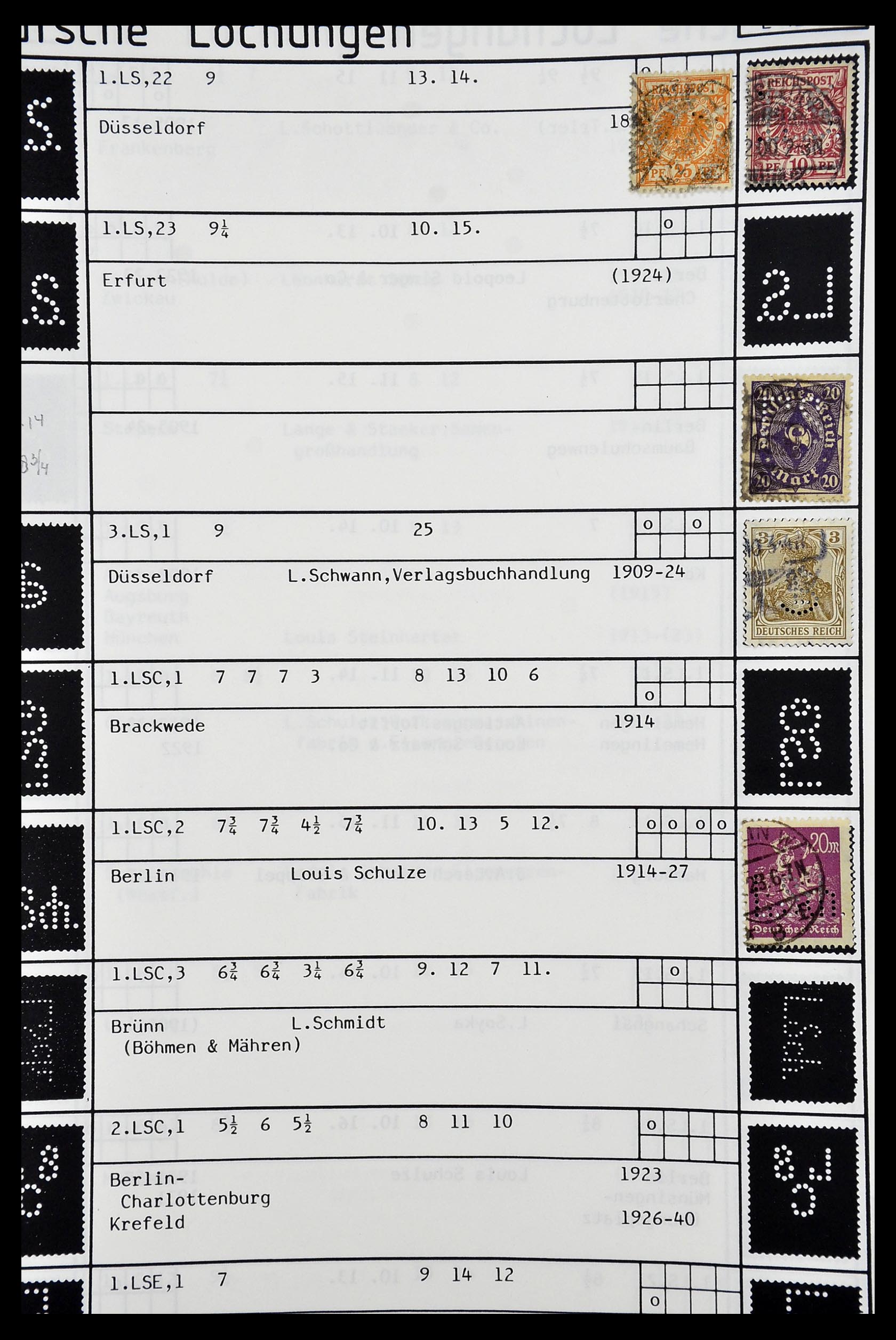 34485 225 - Postzegelverzameling 34485 Duitsland perfins 1890-1960.