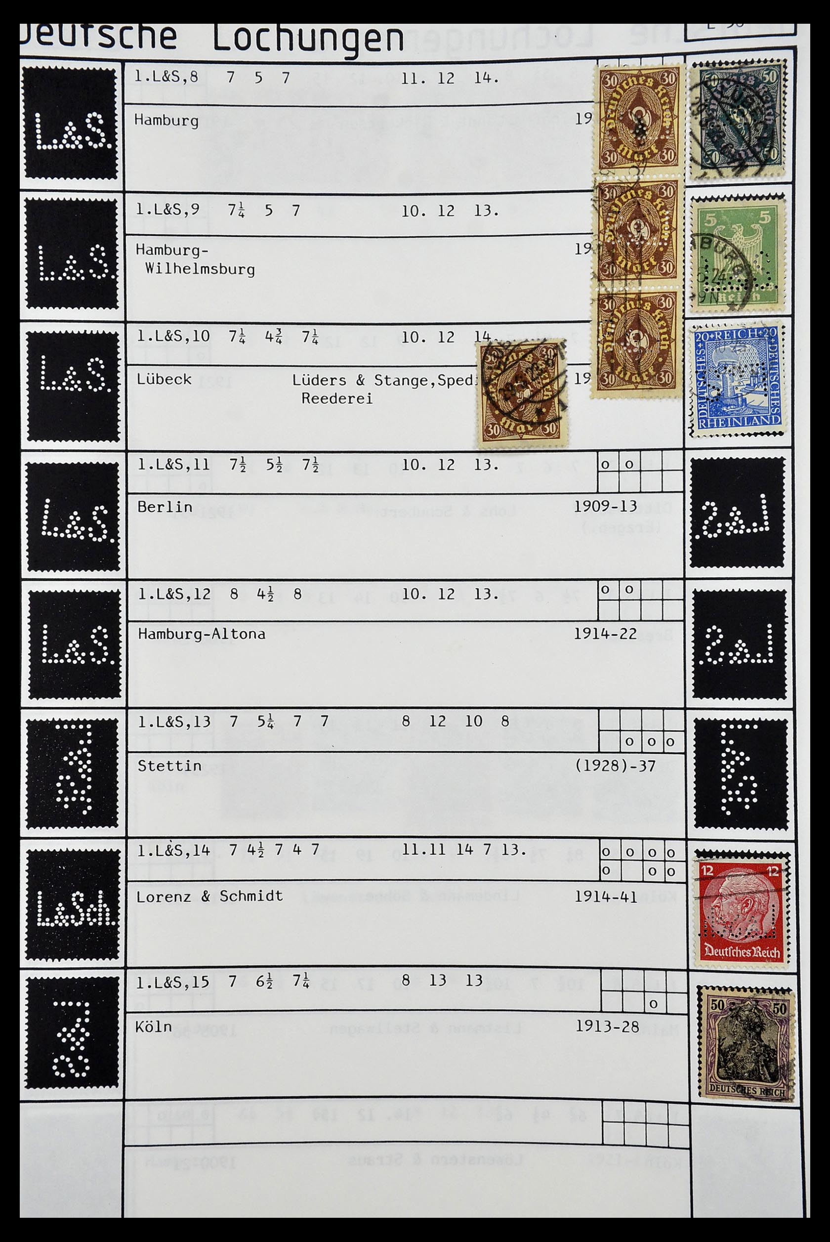 34485 241 - Postzegelverzameling 34485 Duitsland perfins 1890-1960.