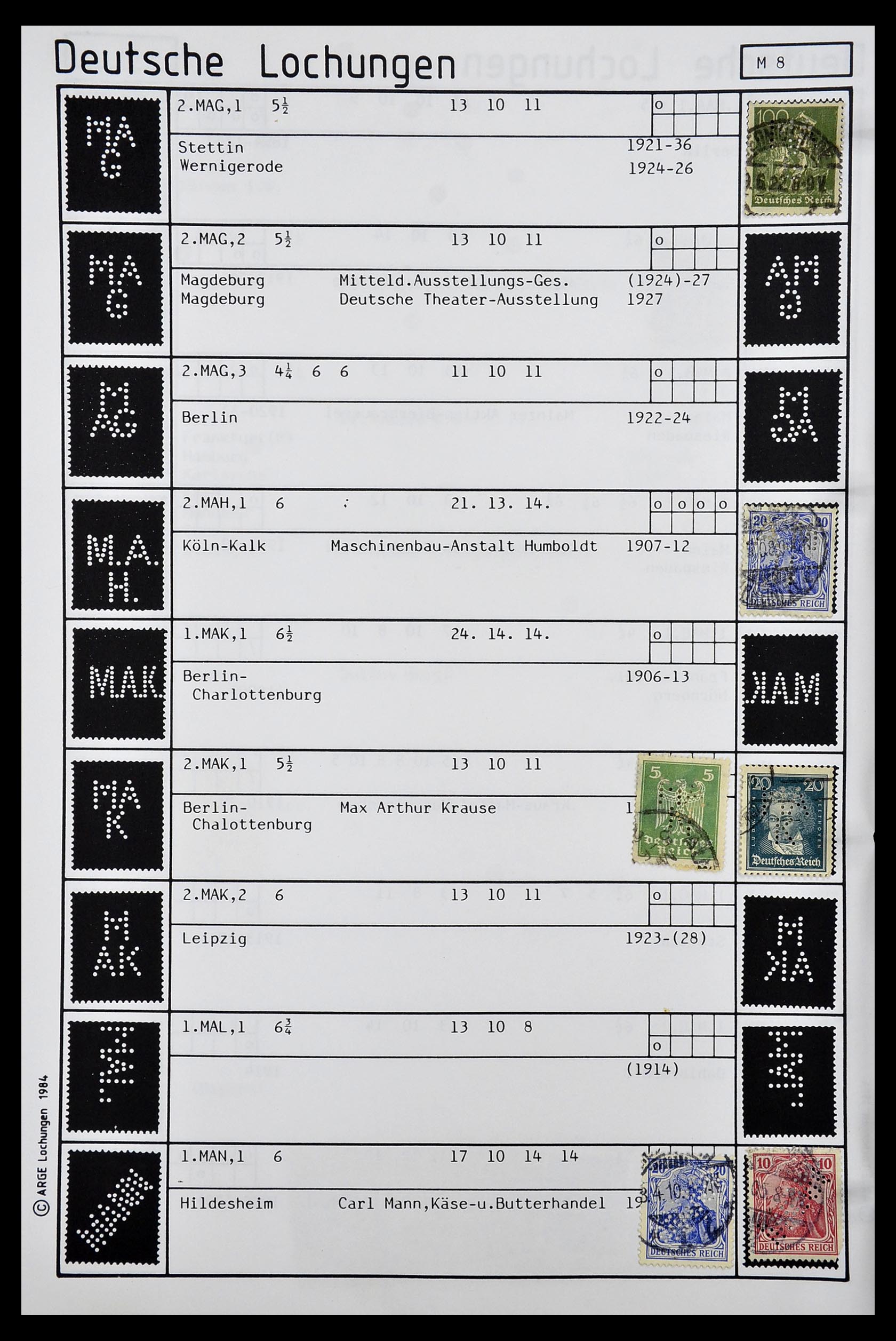 34485 254 - Postzegelverzameling 34485 Duitsland perfins 1890-1960.