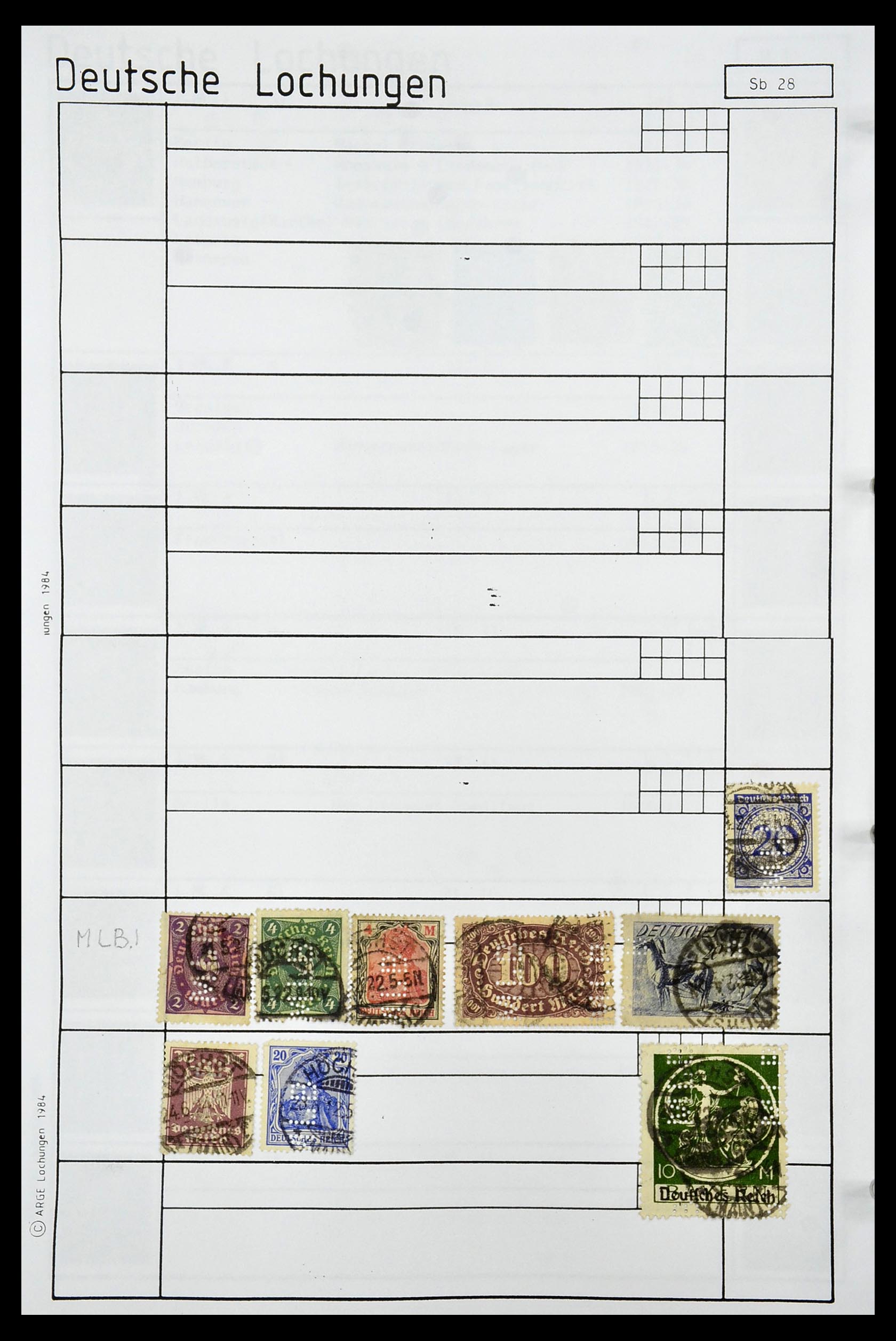 34485 286 - Postzegelverzameling 34485 Duitsland perfins 1890-1960.