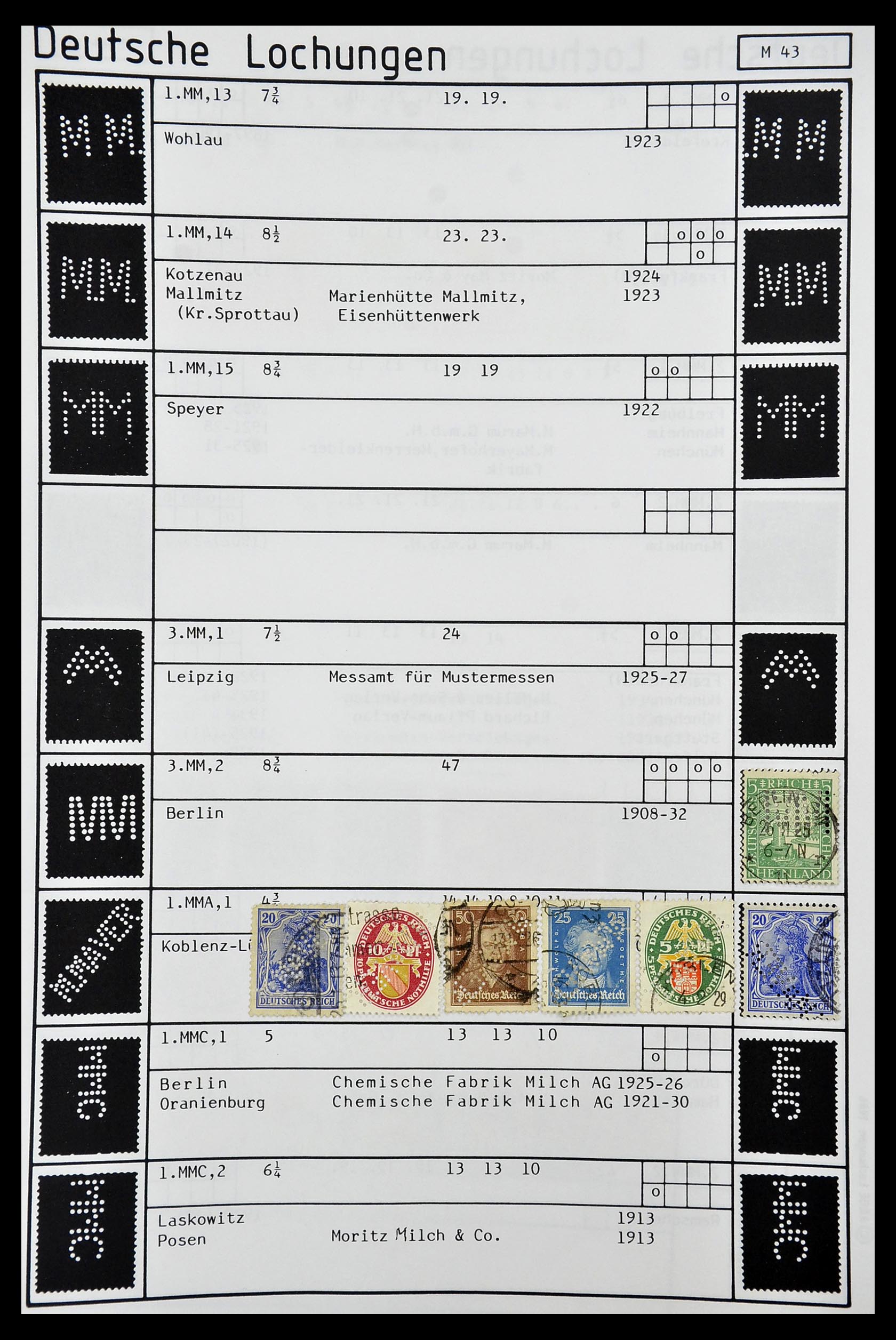 34485 289 - Postzegelverzameling 34485 Duitsland perfins 1890-1960.